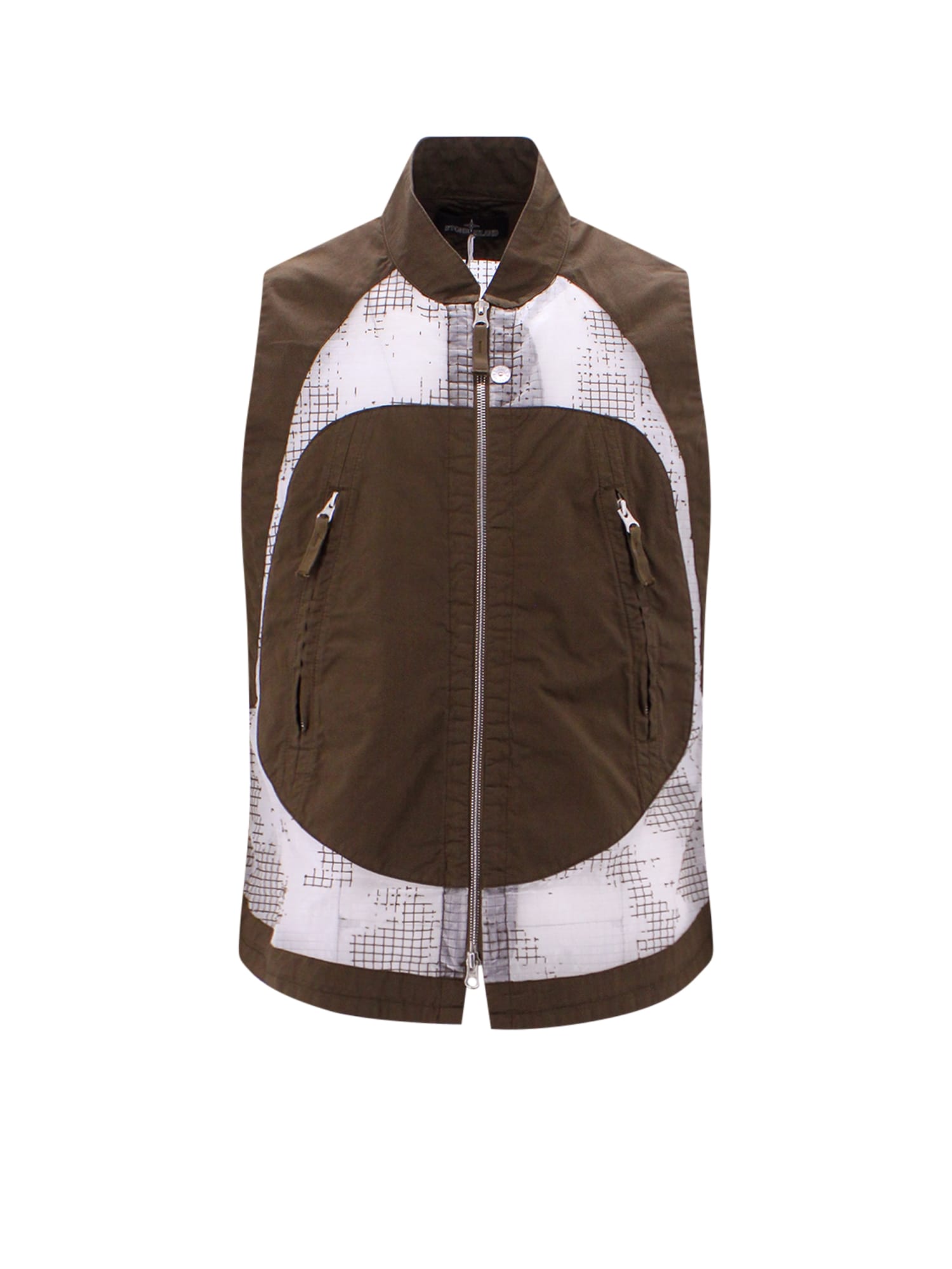 Stone Island Shadow Project Devore Vest In Brown