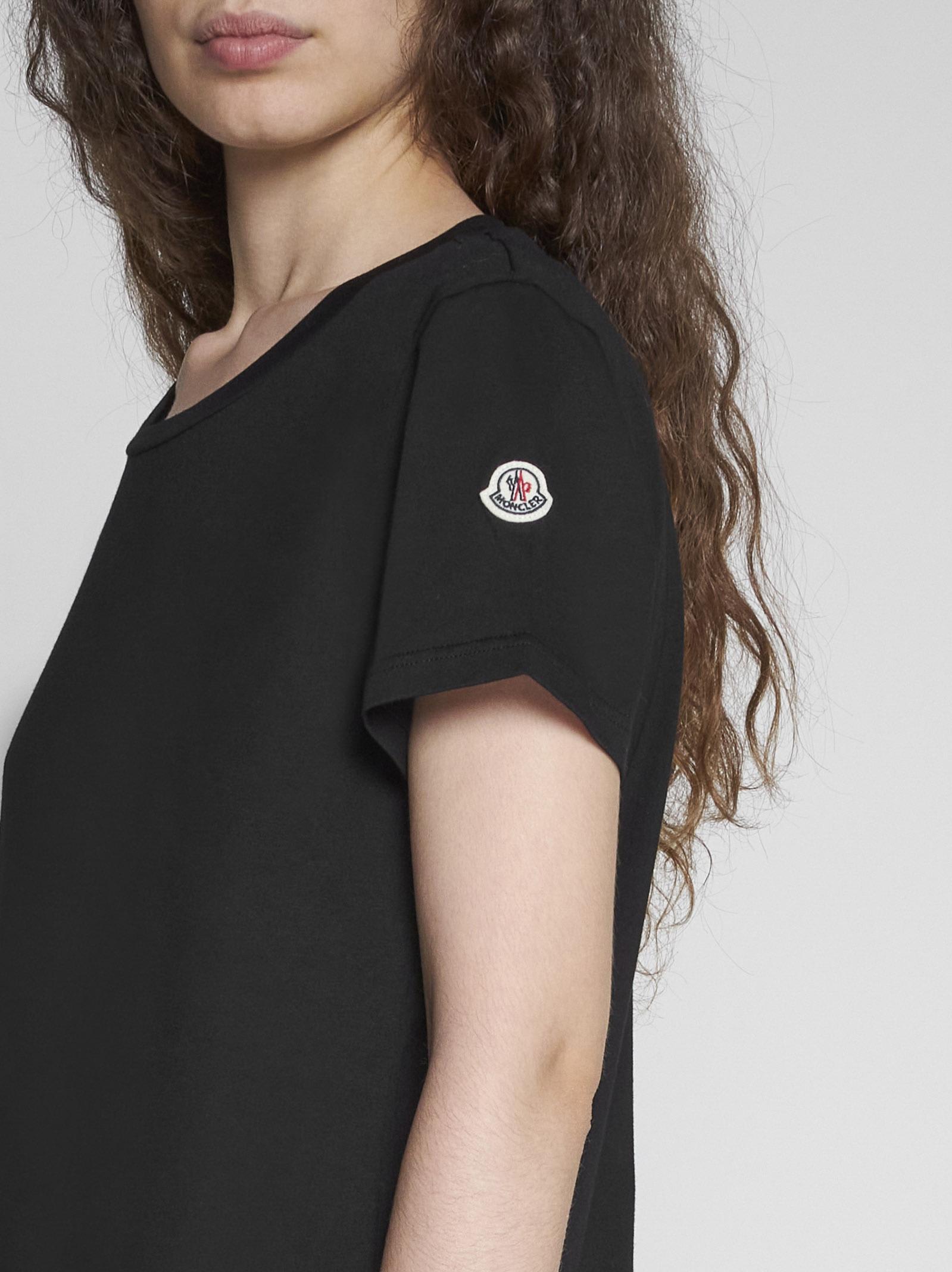 Shop Moncler Logo-patch Cotton T-shirt In Black