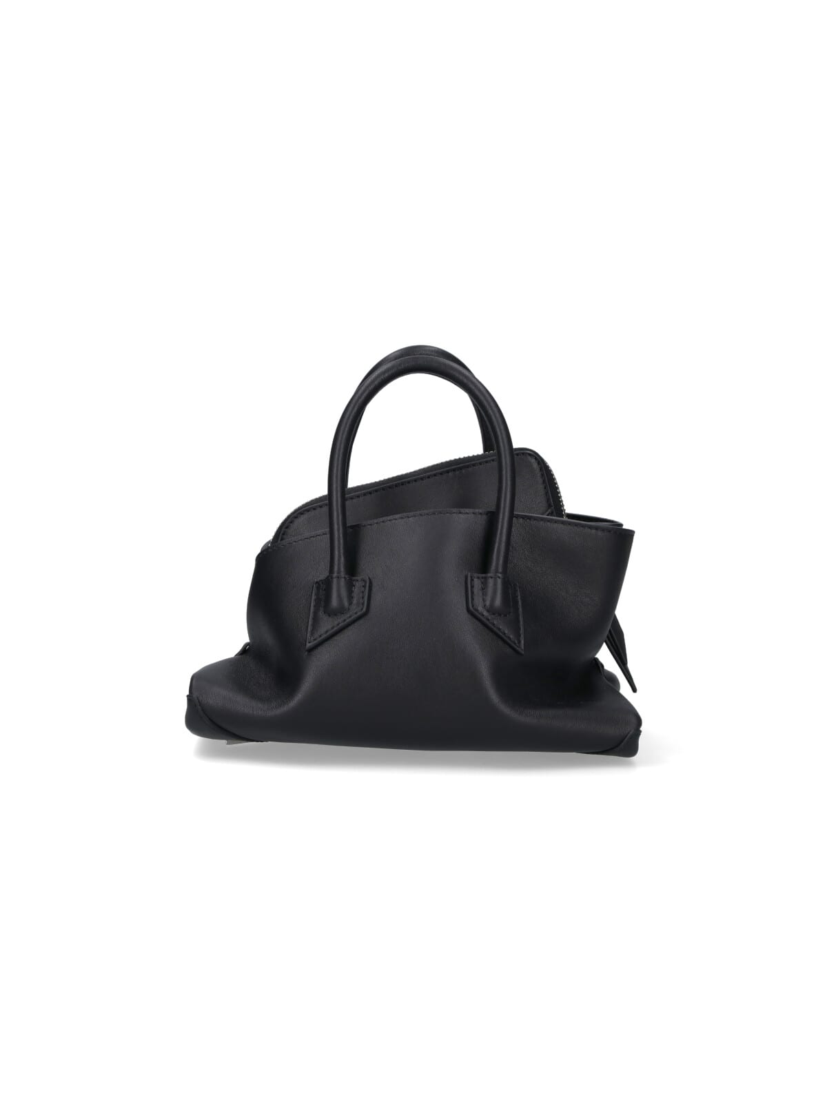 Attico Mini Bag With Structured Shape And Handles In Black