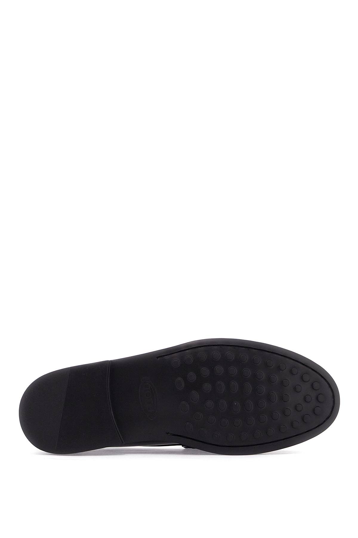 Shop Tod's T Timeless Leather Loafers In Nero (black)