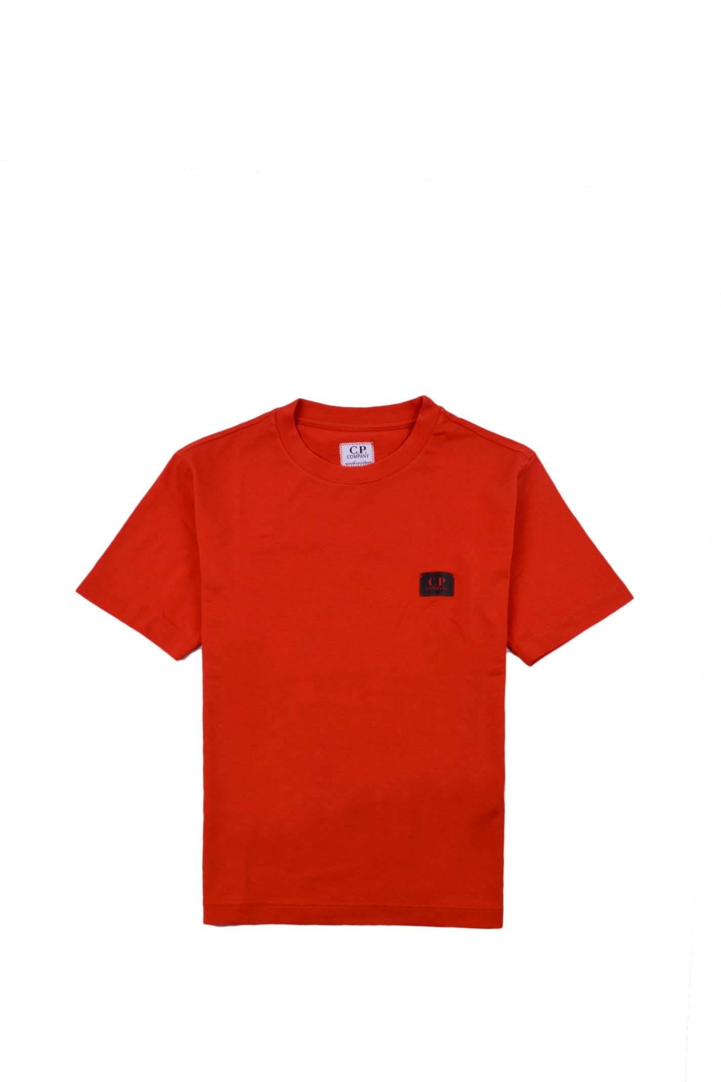 C.p. Company Kids' Cotton T-shirt In Orange