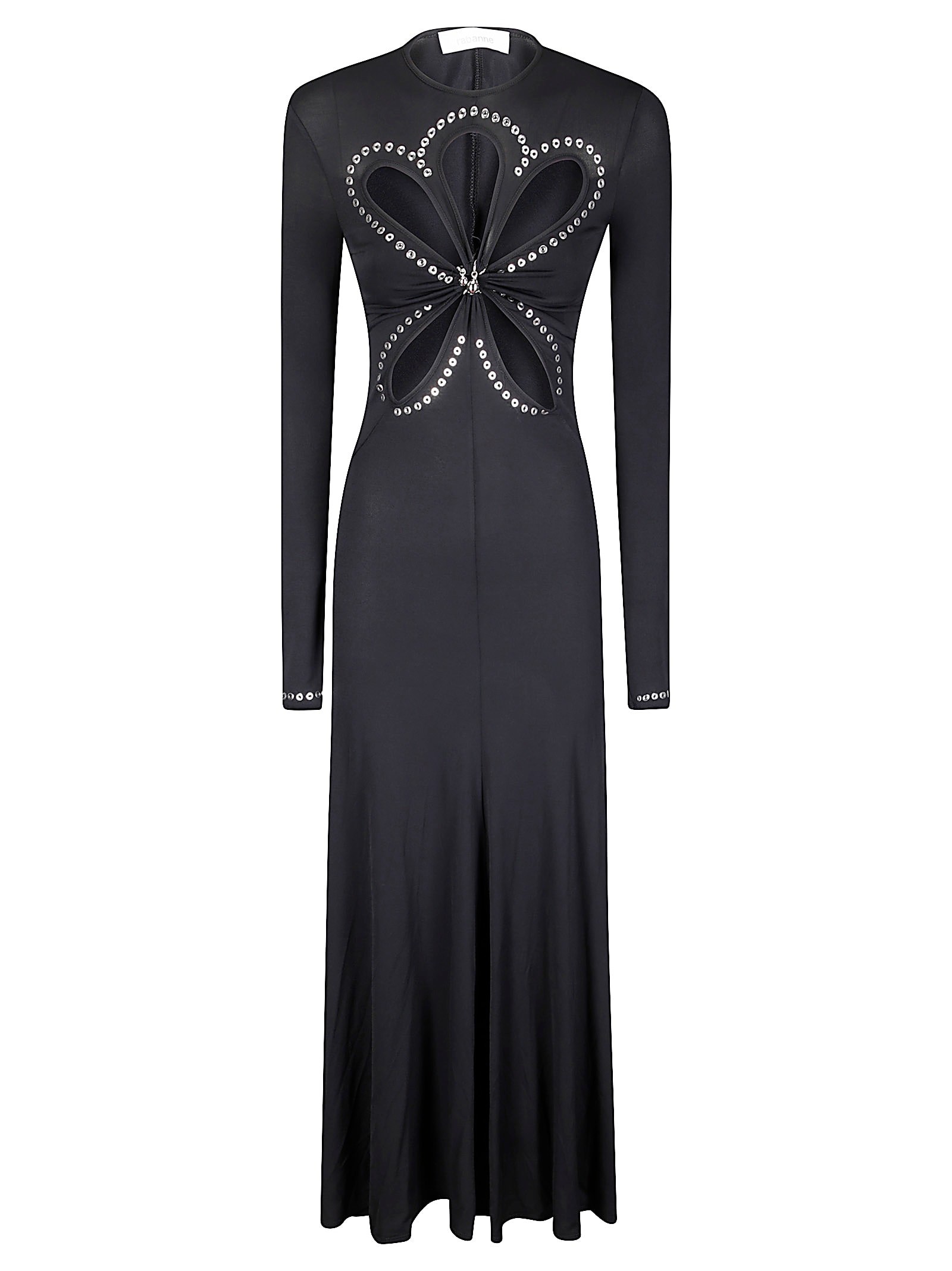 Rabanne Second Skin Effect Long Dress In Black