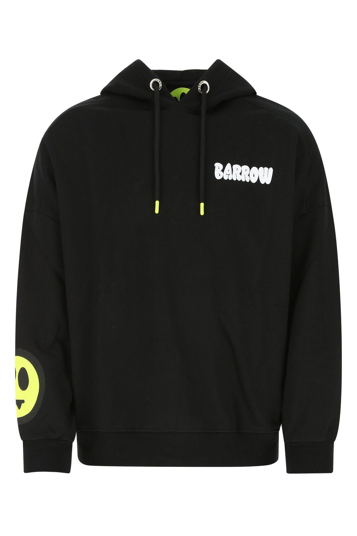 Barrow Black Cotton Oversize Sweatshirt