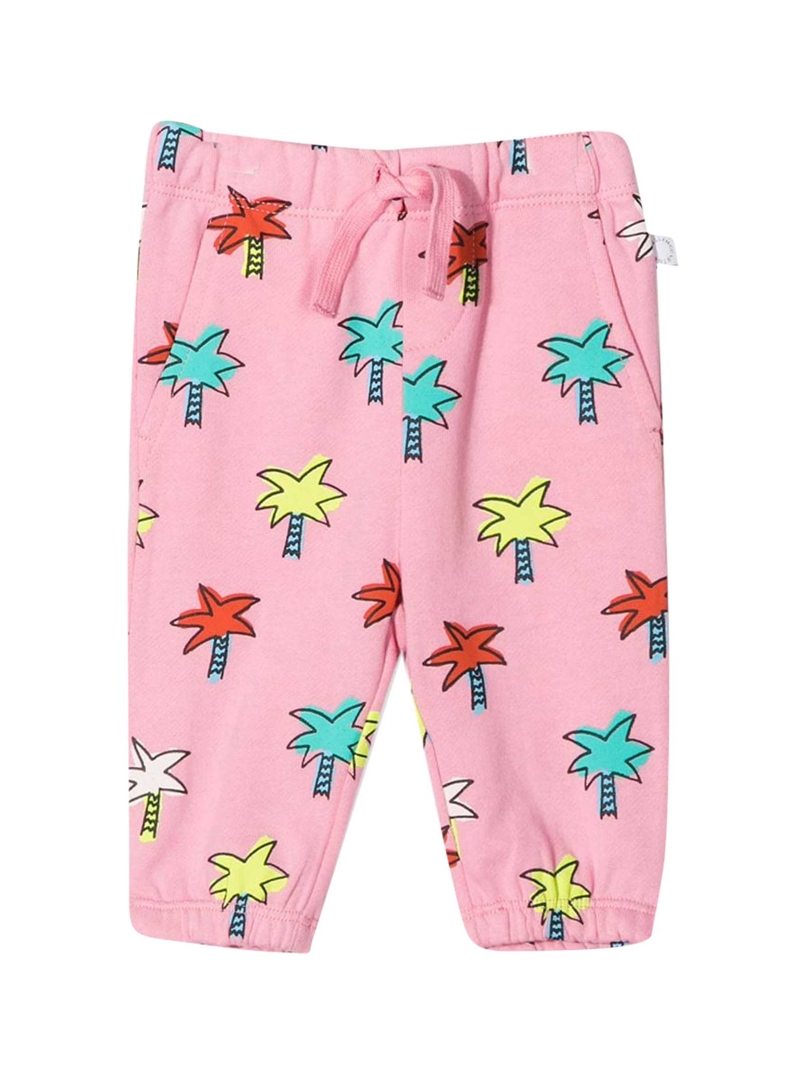 Stella Mccartney Kids' Pink Trousers With Multicolor Print In Unica
