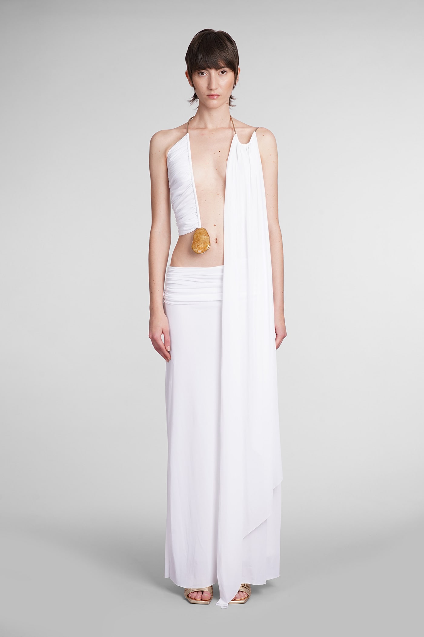 strapless open back dress Christopher Esber Sculptured Pleated Rib Dress main image 1
