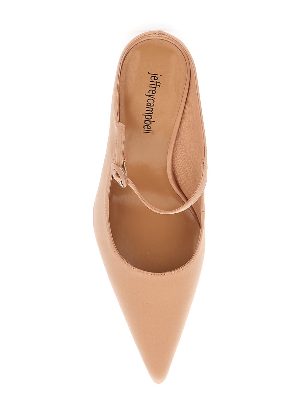 Shop Jeffrey Campbell Tiyera Beige Mules With High Stiletto Heel And Buckle Closure In Leather Woman