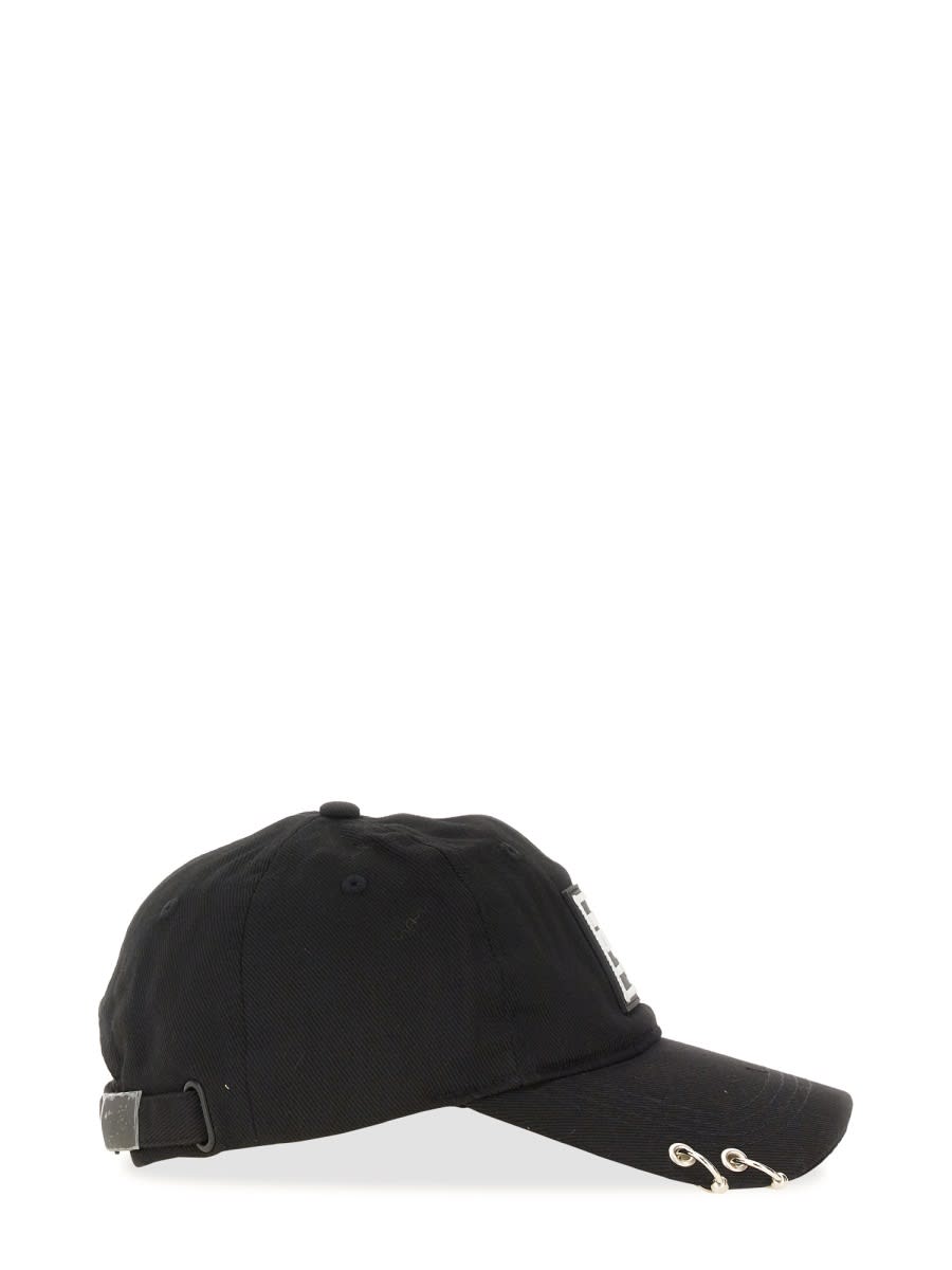 Versace Jeans Couture Piece Number Baseball Cap In Black