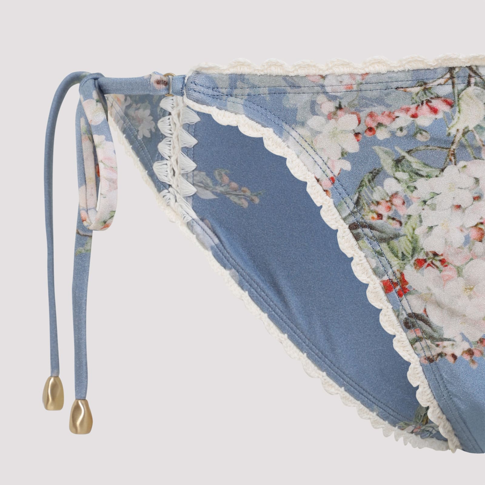 Zimmermann Cascadian Crochet Tri Bikini In Blue