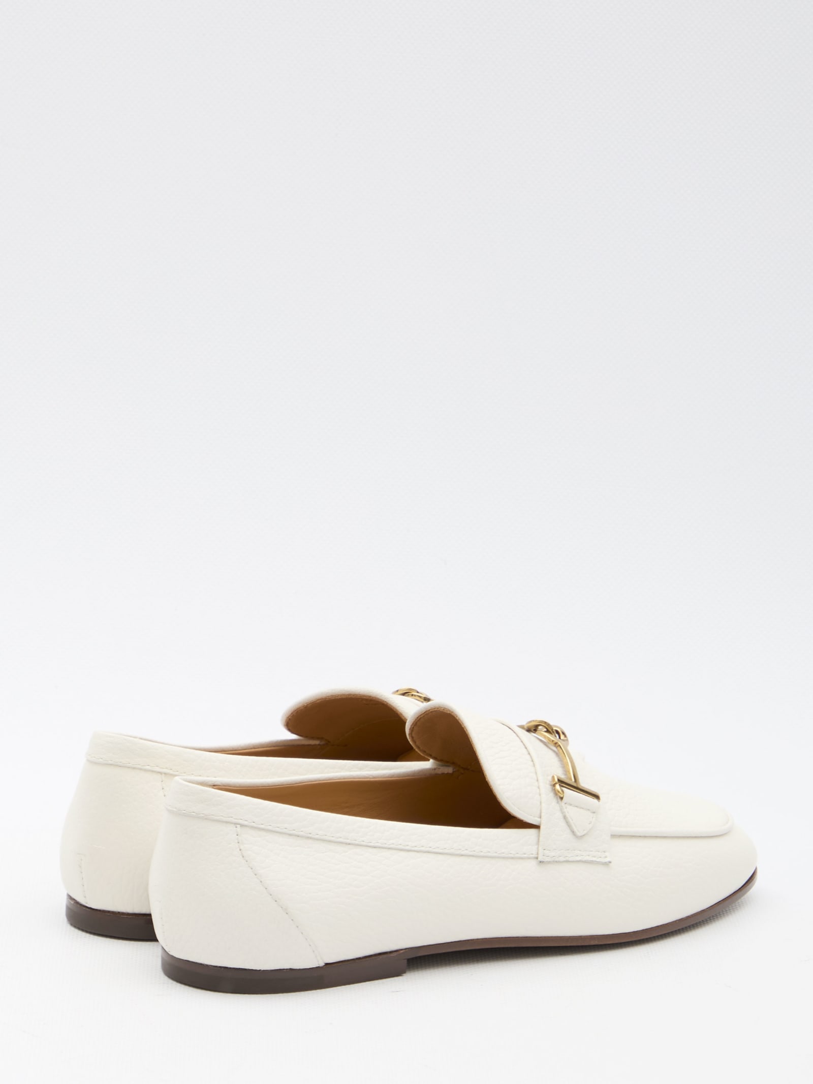 Shop Tod's Leather Loafers In White