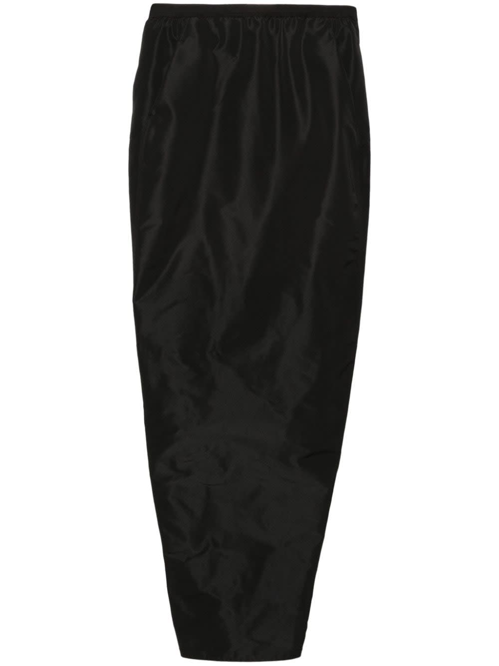 Shop Rick Owens Pillar Cady Maxi Skirt In Nero