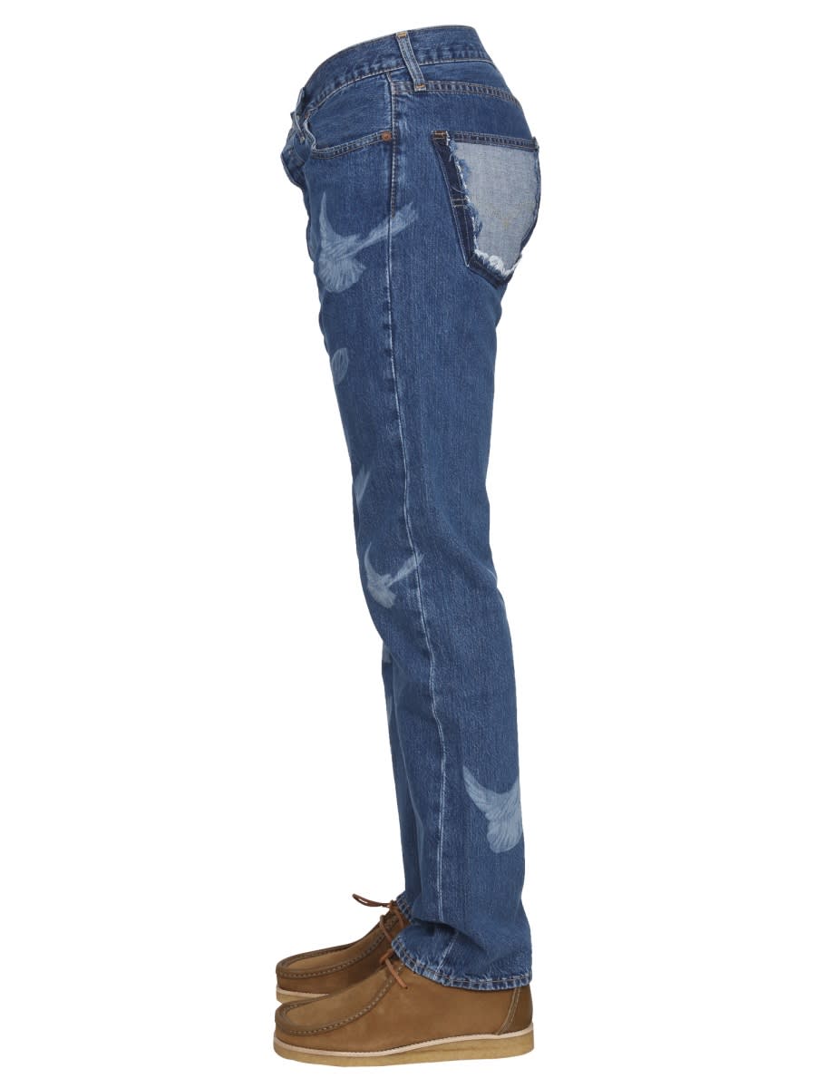 Levi's 3.paradis Straight Leg Printed Jeans 18cm L.32 In Denim