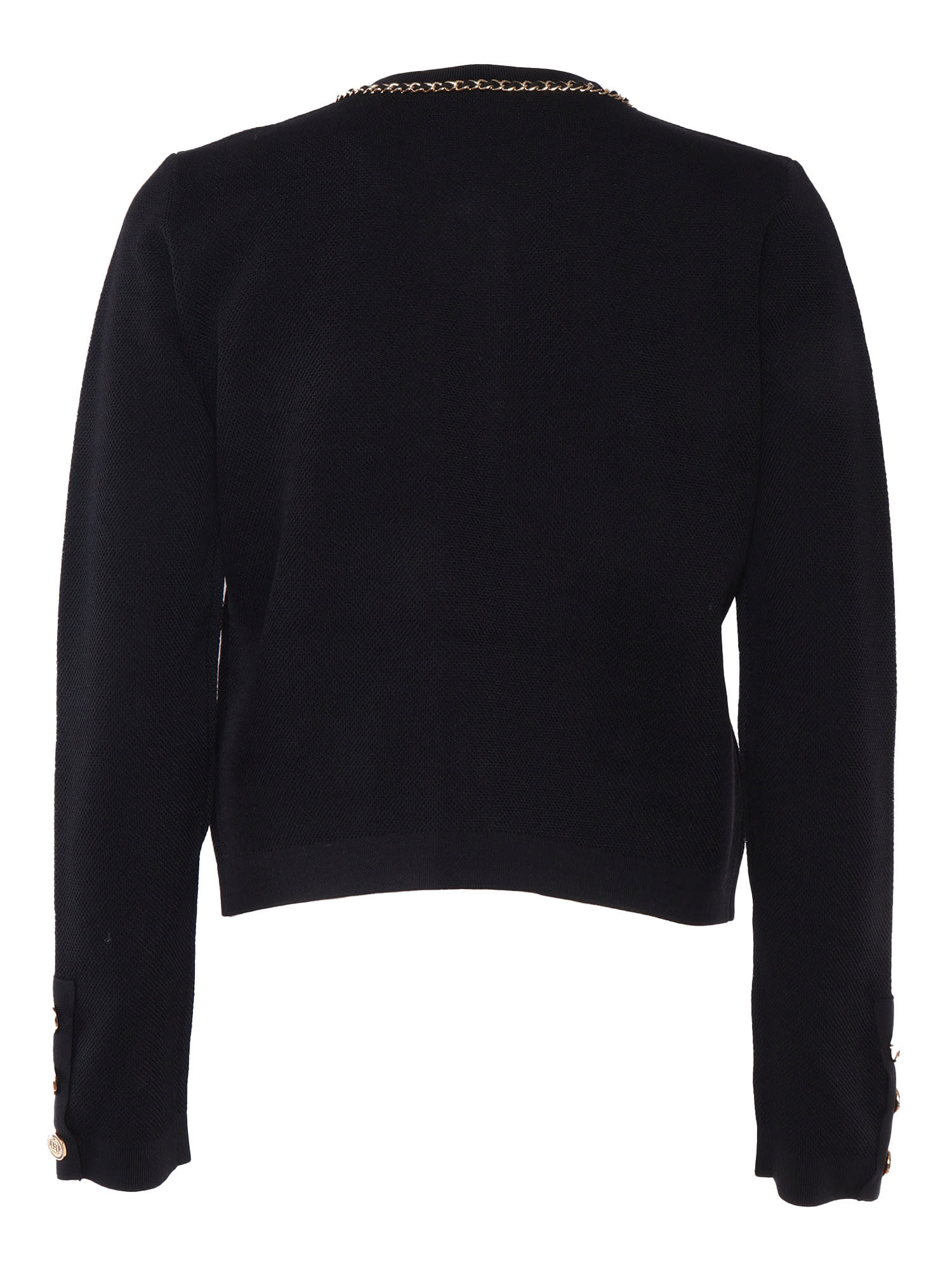 Shop Elisabetta Franchi Tricot Sweater In Black