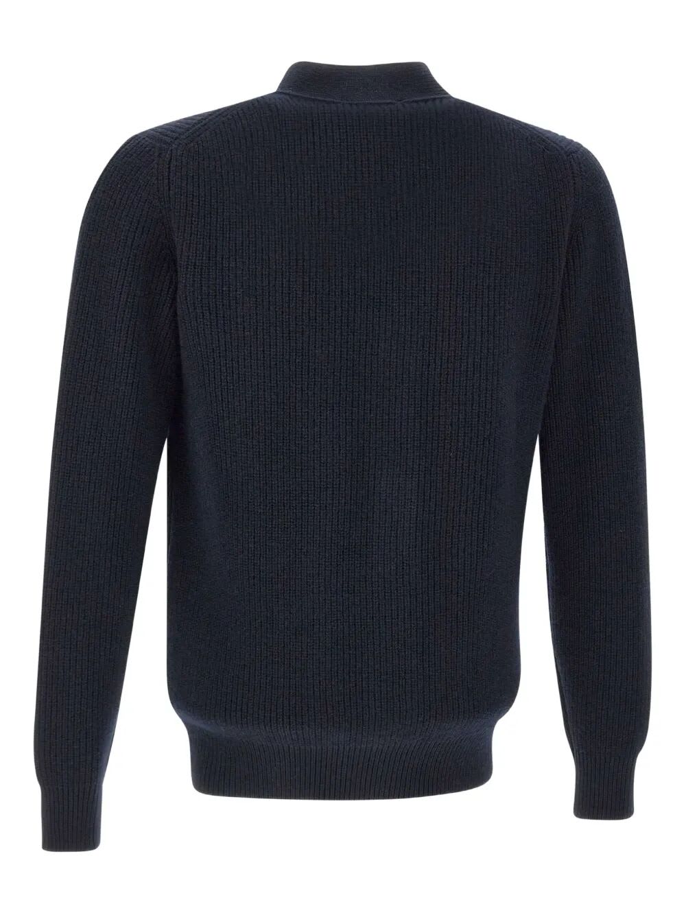 Filippo De Laurentiis English Rib Knit Cardigan With Button Closure In Blue