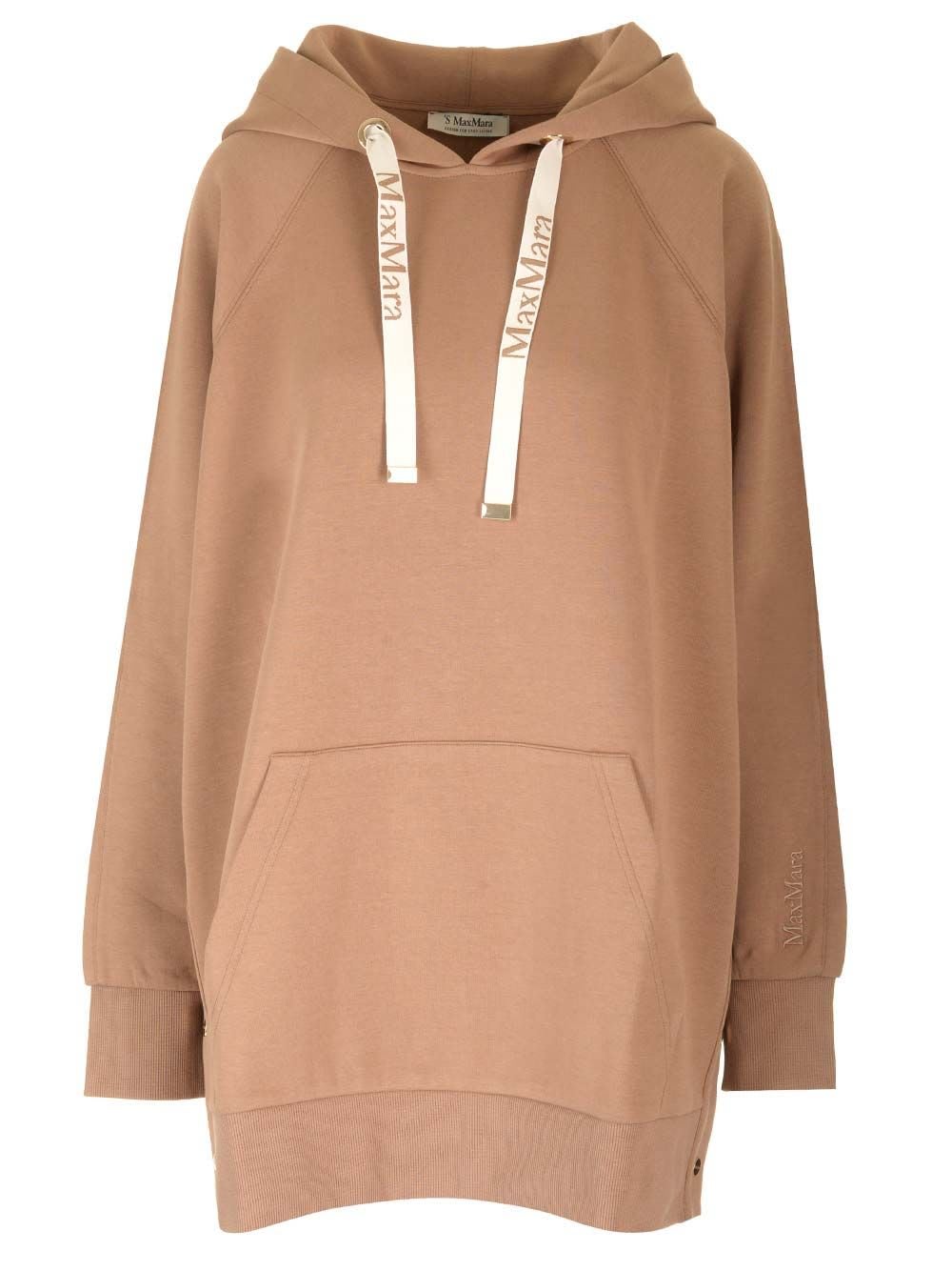 Shop 's Max Mara Oversized Drawstring Hoodie In Cammello