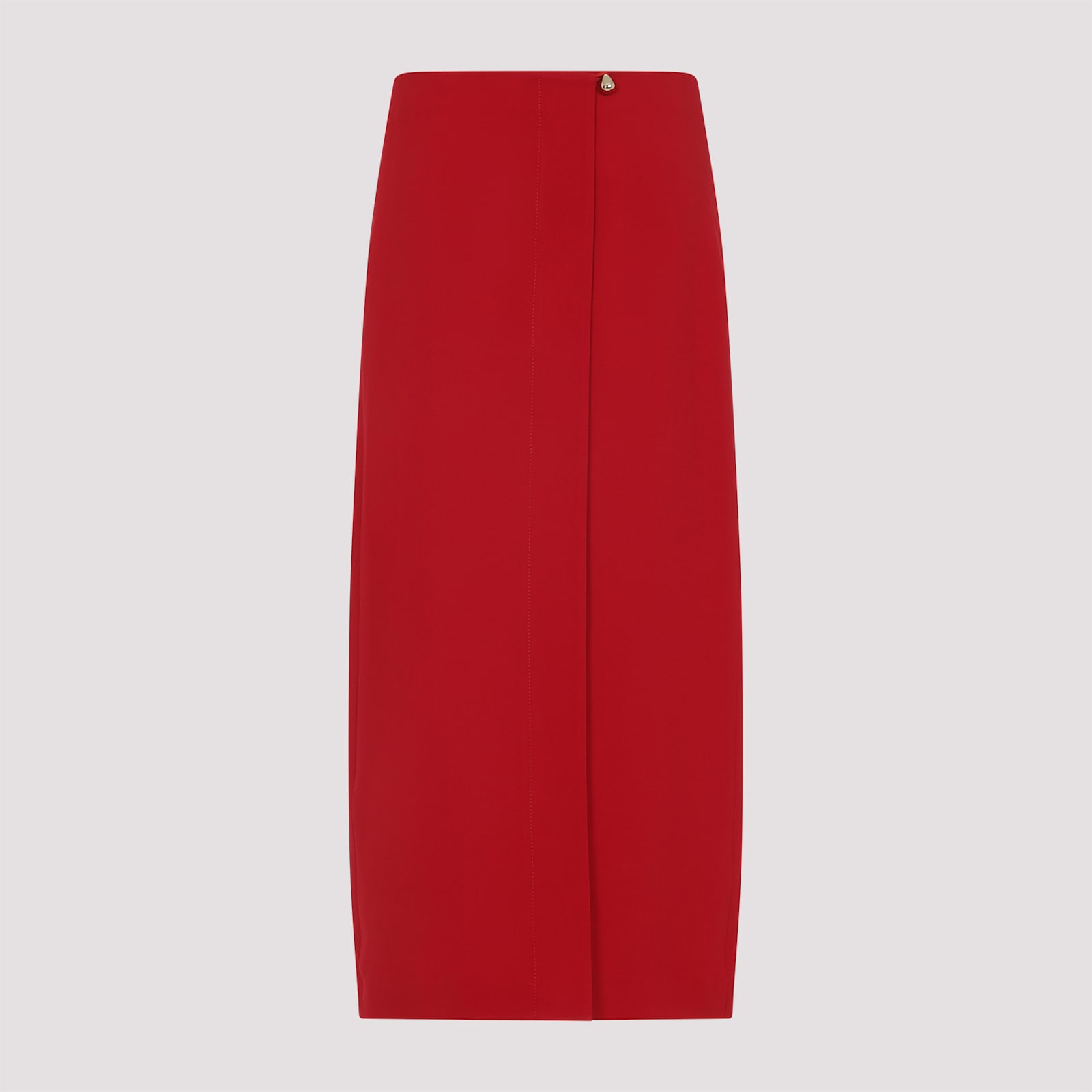 Carven Red Tailored Skirt With Subtle Back Slit In Red