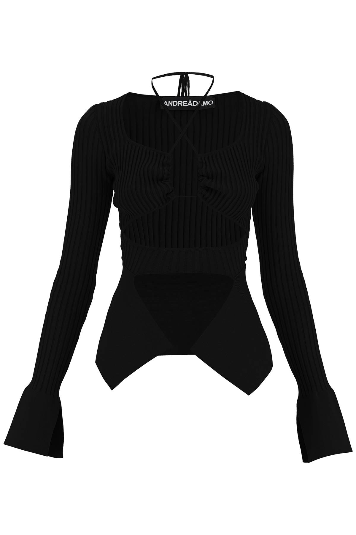 ANDREADAMO Ribbed Knit Top With Cut-out