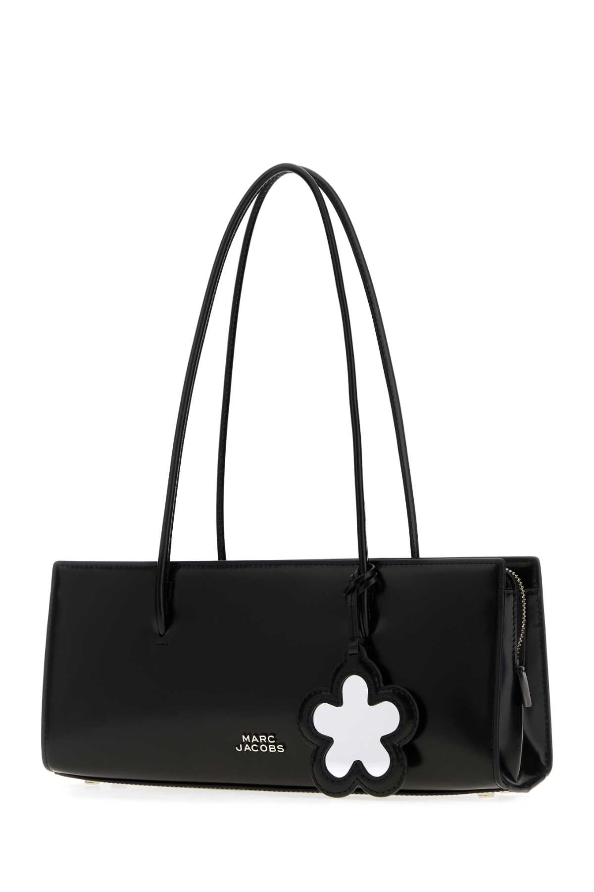 Marc Jacobs Black Leather The Glam Mirror Shoulder Bag In Black