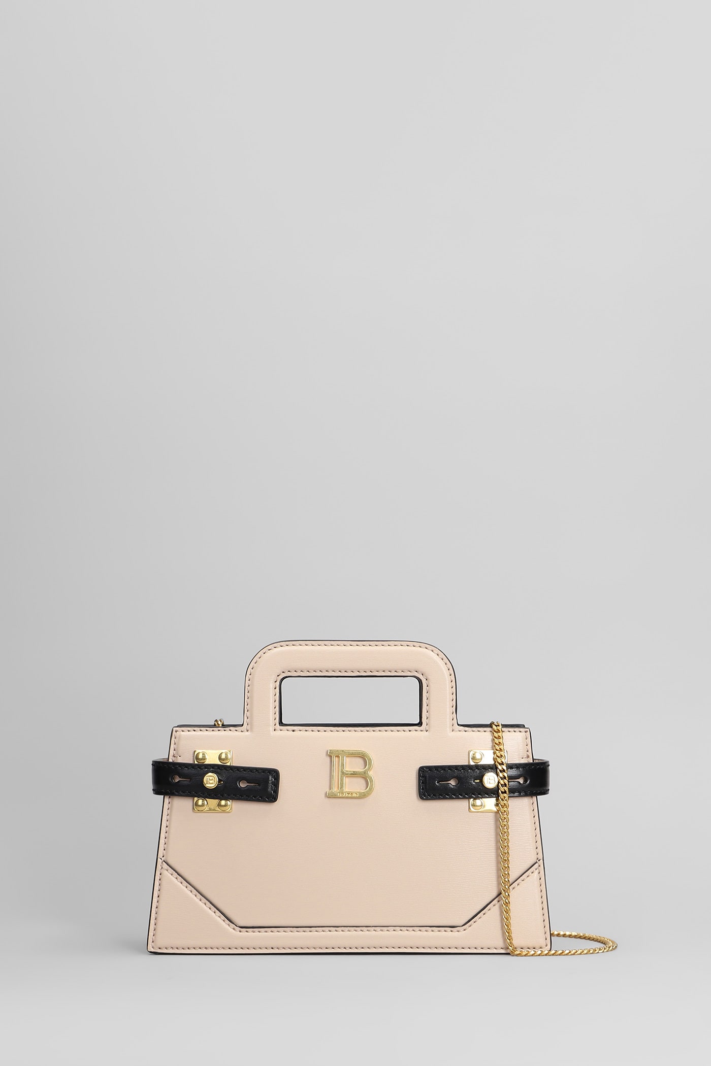 B Buzz Small Shoulder Bag In Rose-pink Leather
