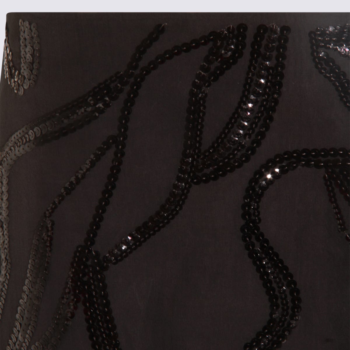 Brunello Cucinelli Black Silk Skirt In Black
