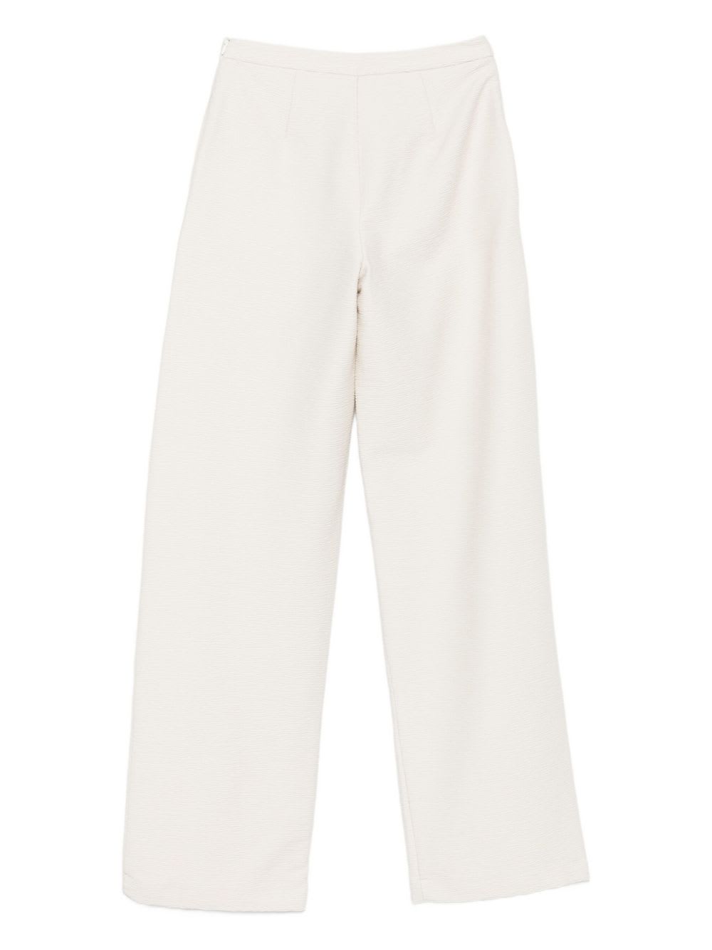 Emporio Armani Straight-leg Trousers In White