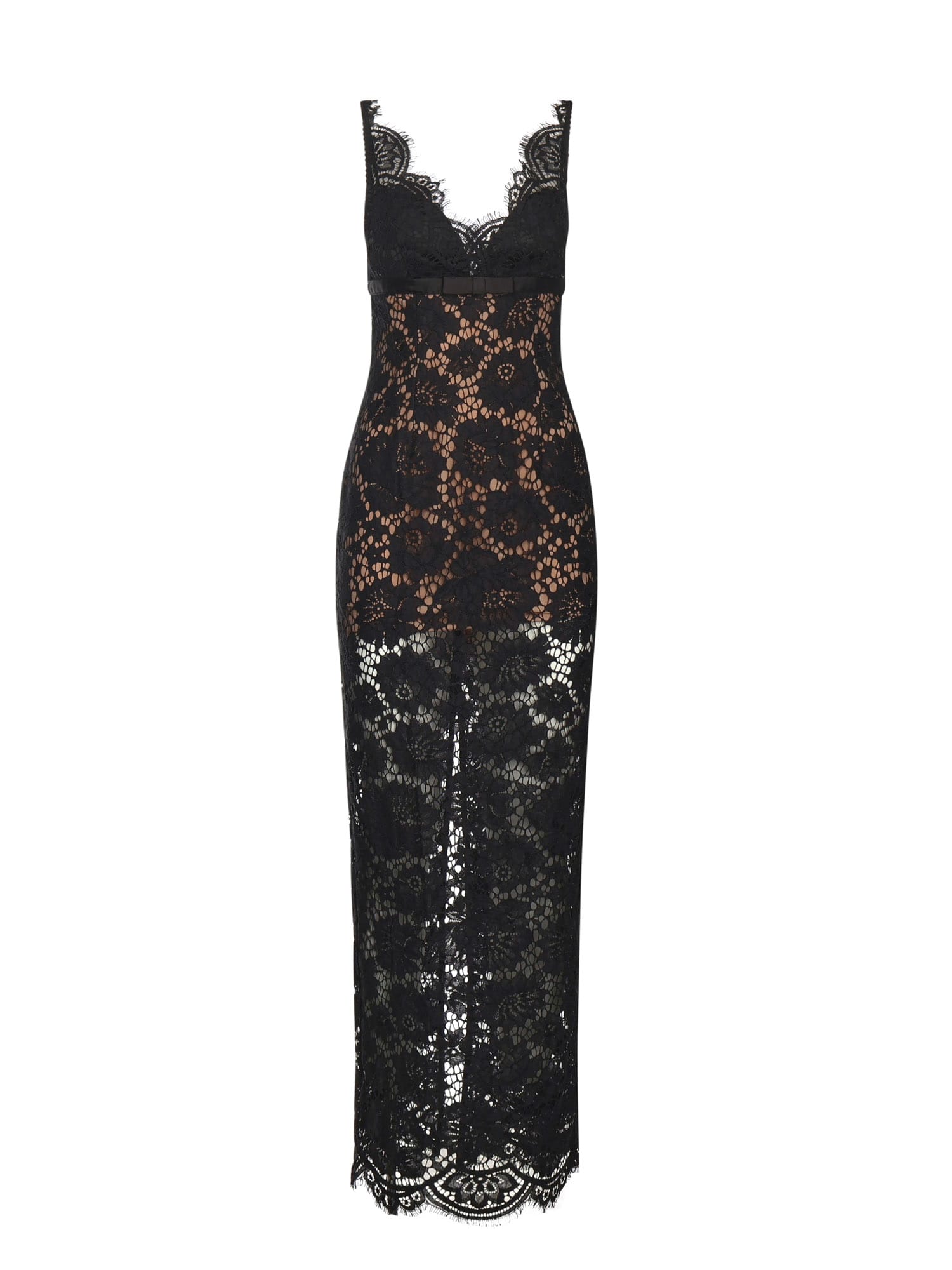 Self-portrait Lace Maxi Dress In Black