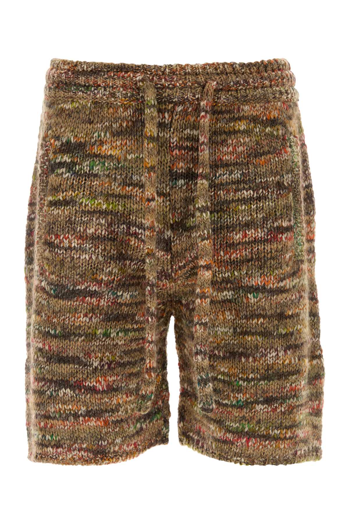 Multicolor Wool Blend Grunge Beat Bermuda Shorts