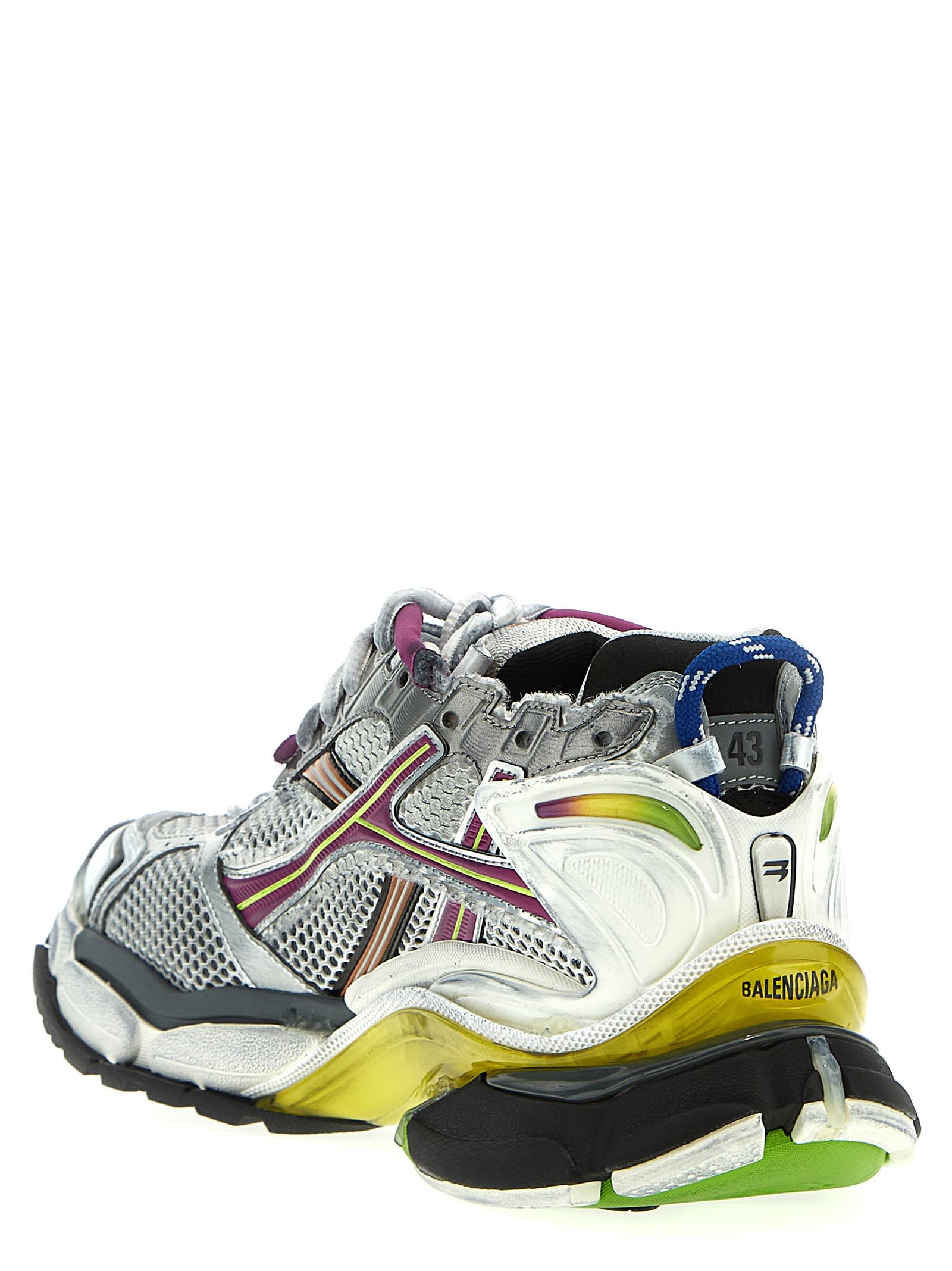Balenciaga Men's Multicolor Mesh Runner Sneakers In Multicolor