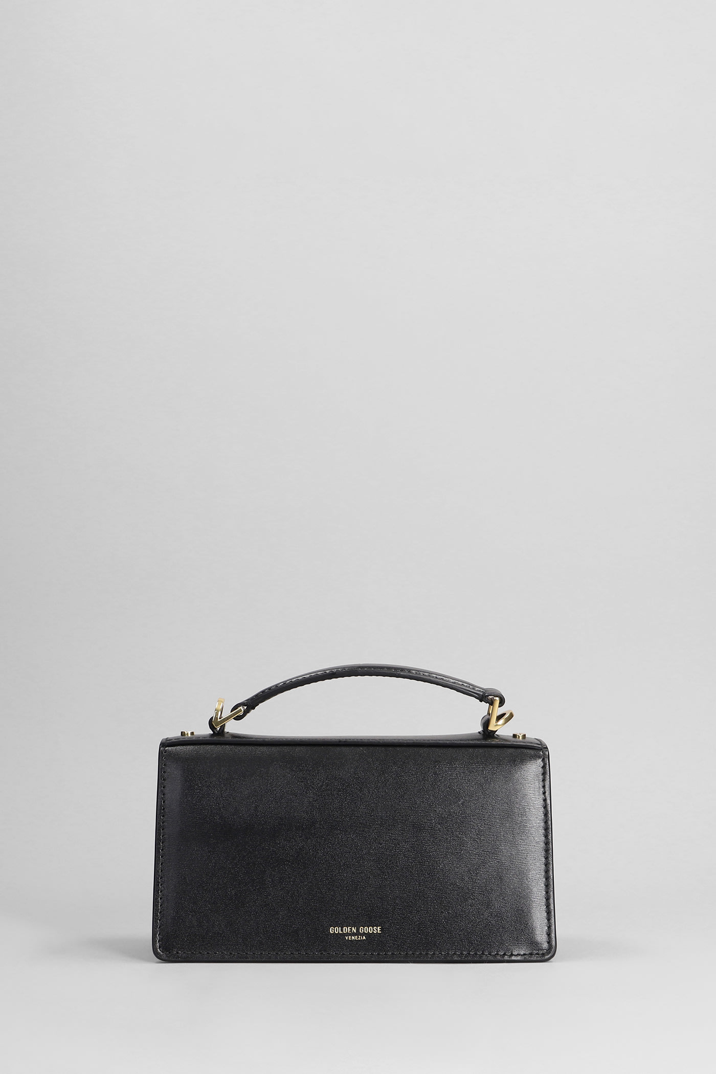 Shop Golden Goose Venezia Shoulder Bag In Black Leather