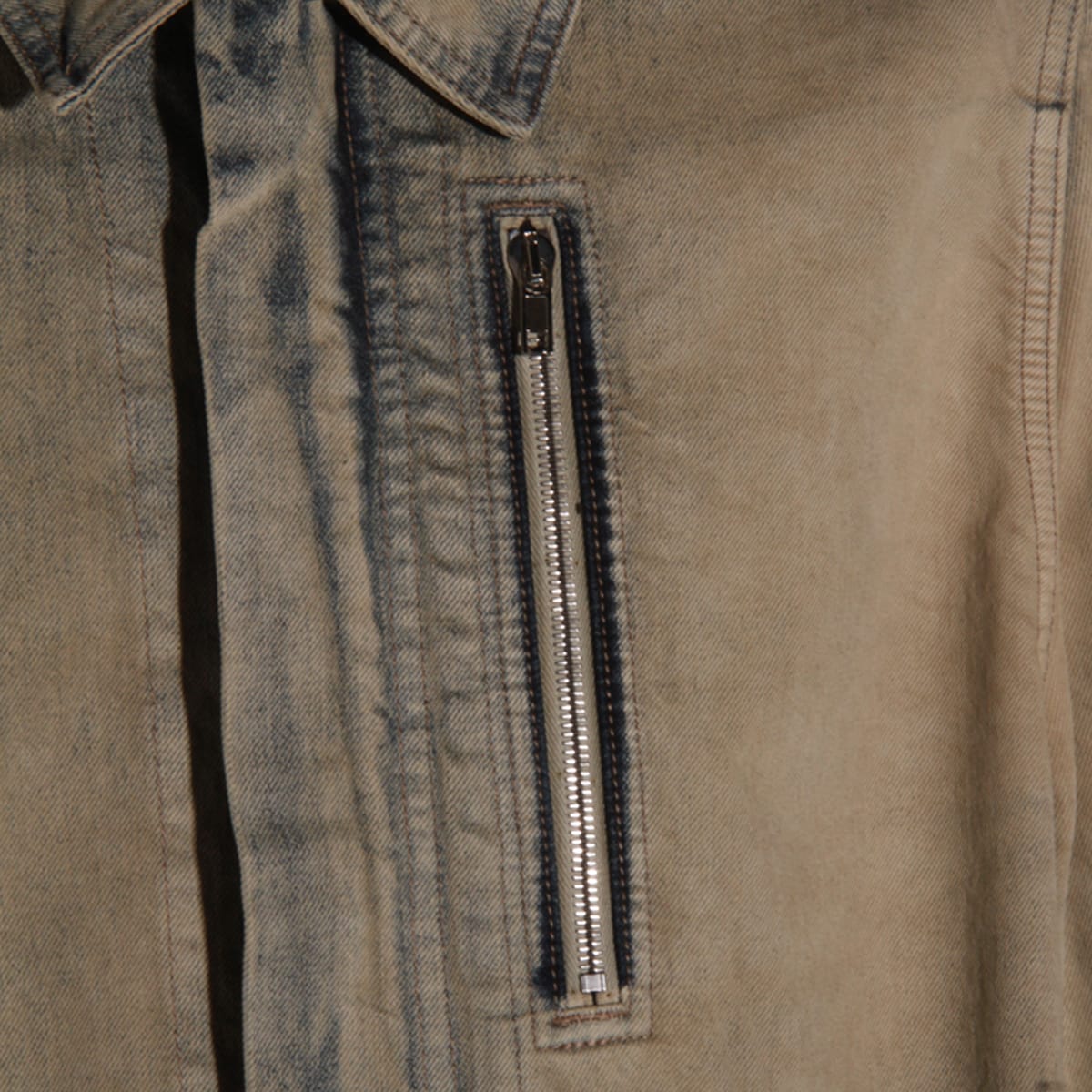 Drkshdw Jacket With Concealed Zipper In Gray