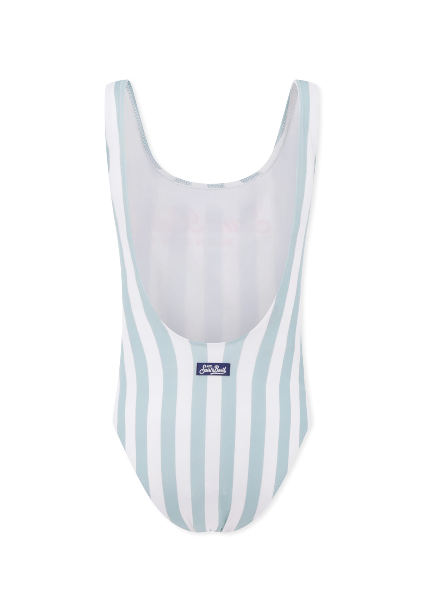Mc2 Saint Barth Striped Swimsuit In Green