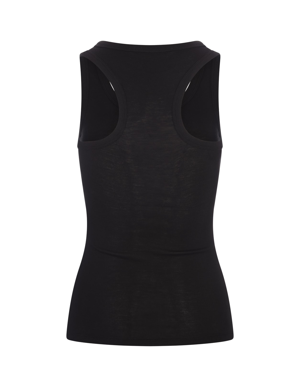 Stella Mccartney Black Crystal Star Tank Top In Black