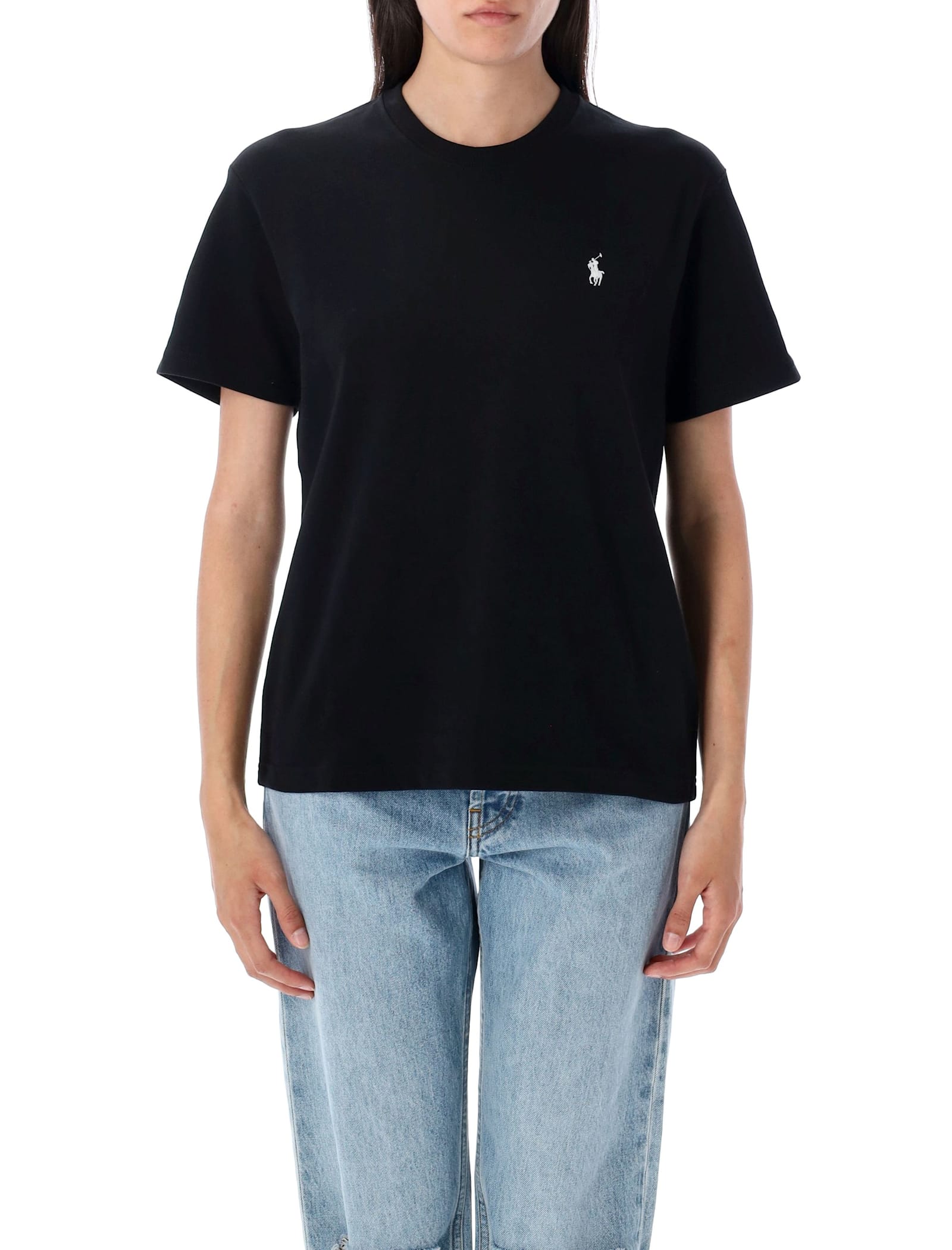 Polo Ralph Lauren Relaxed Fit Cotton Jersey T-shirt In Black