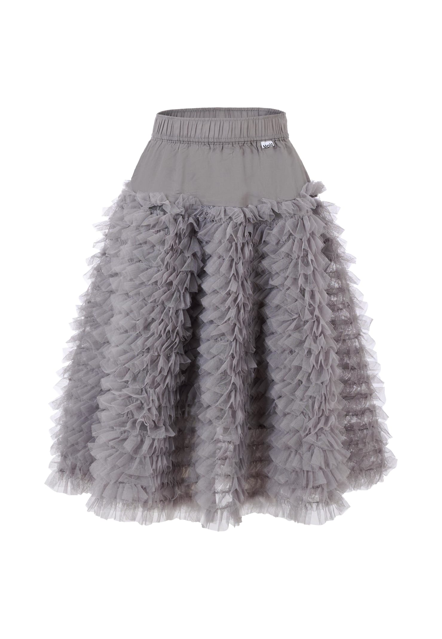 Molo Grey Skirt For Girl In Gray