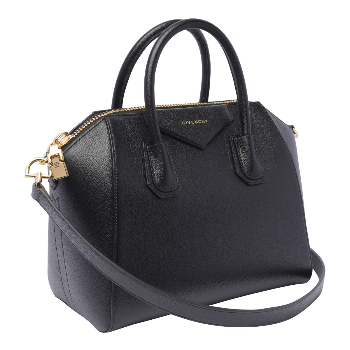 Shop Givenchy Antigona Small Bag In Black