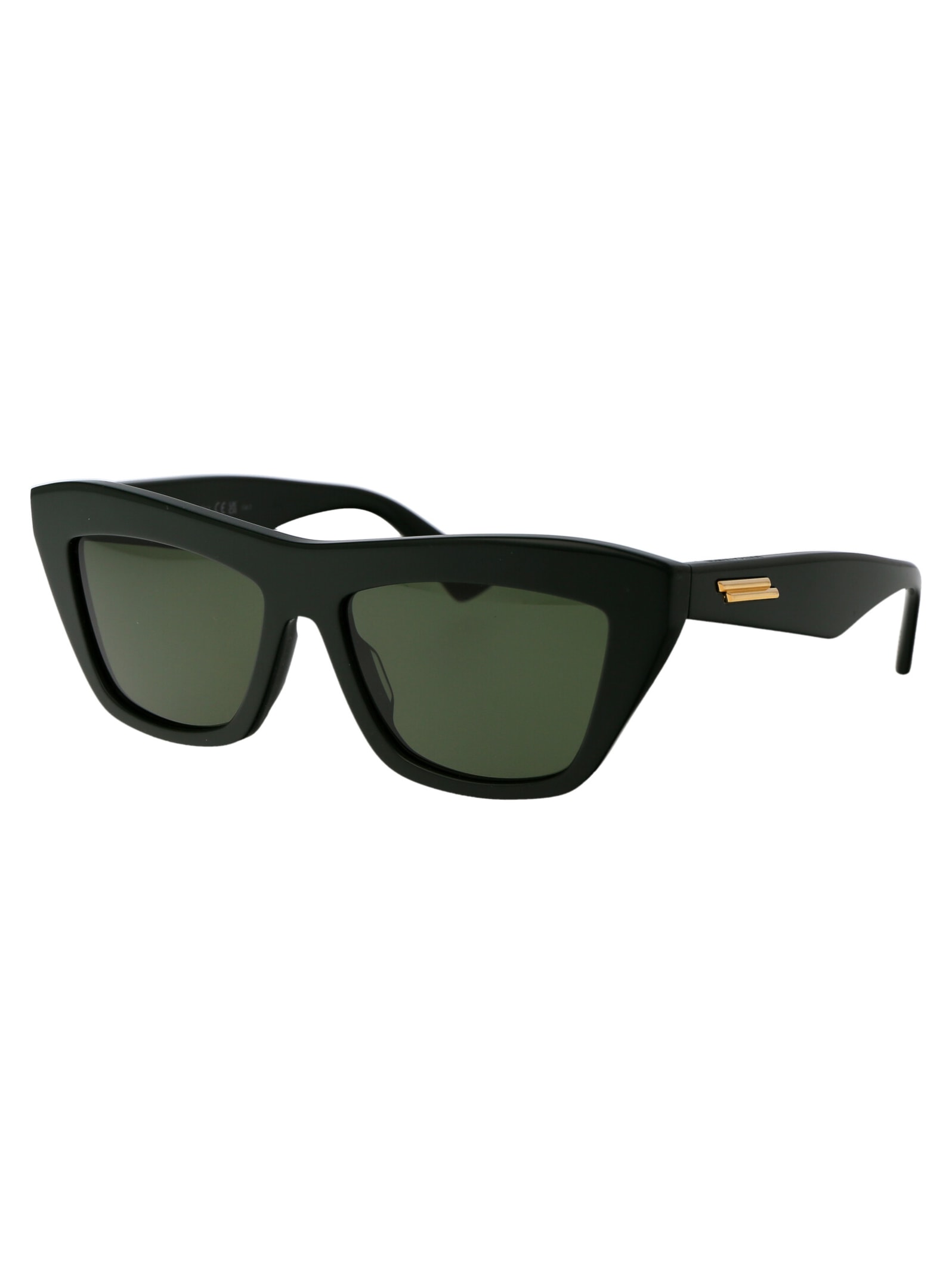 Shop Bottega Veneta Bv1121s Sunglasses In 007 Green Green Green