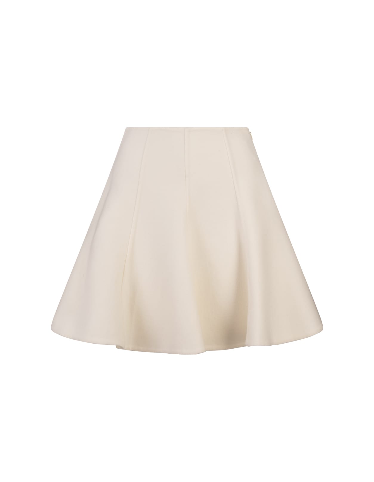 Shop Ermanno Scervino Ivory Wool Cloth Short Skirt In White