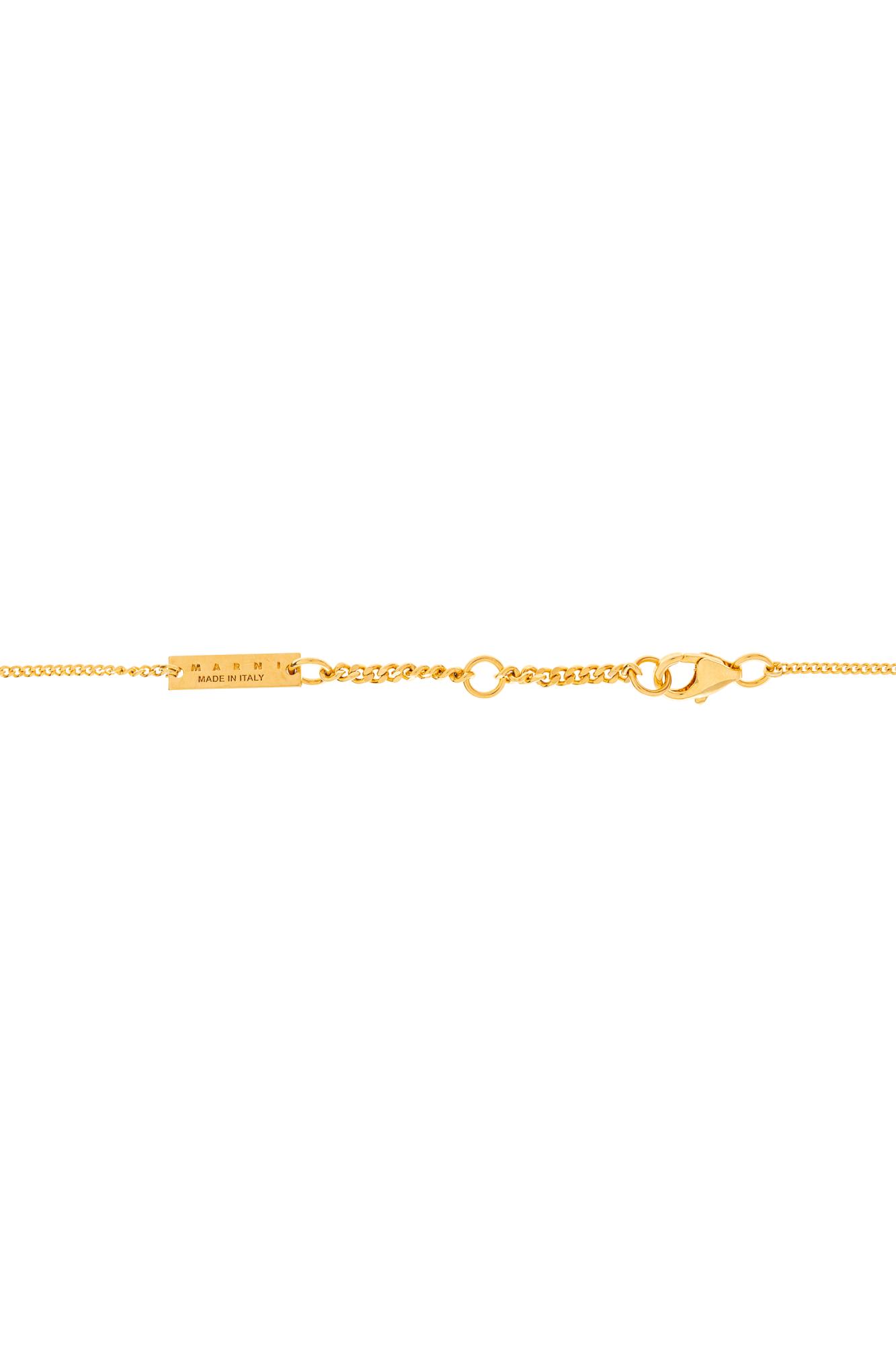 Marni Pearl-embellished Necklace In Gold