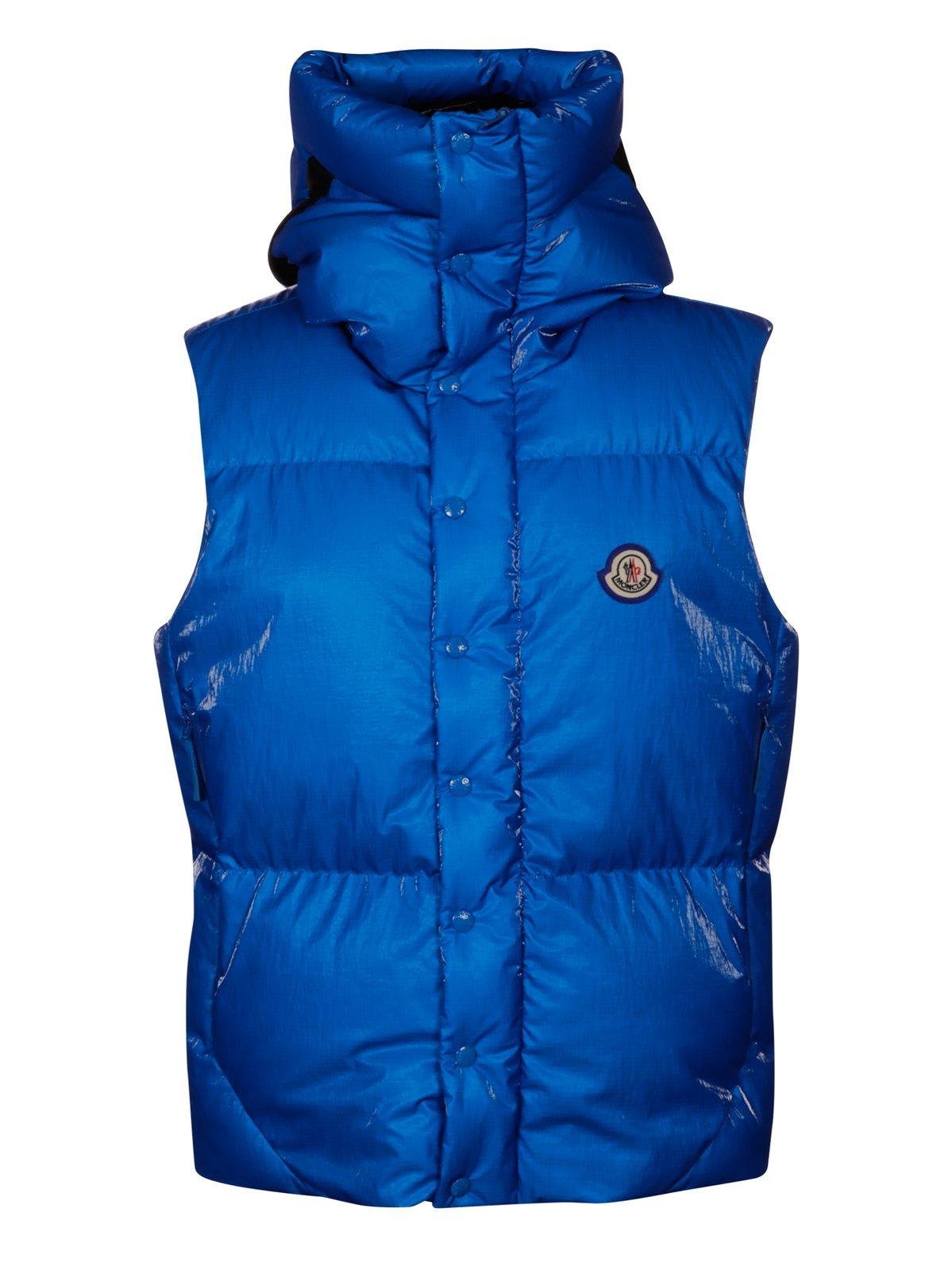 Shop Moncler Lawu Padded Vest In Blue