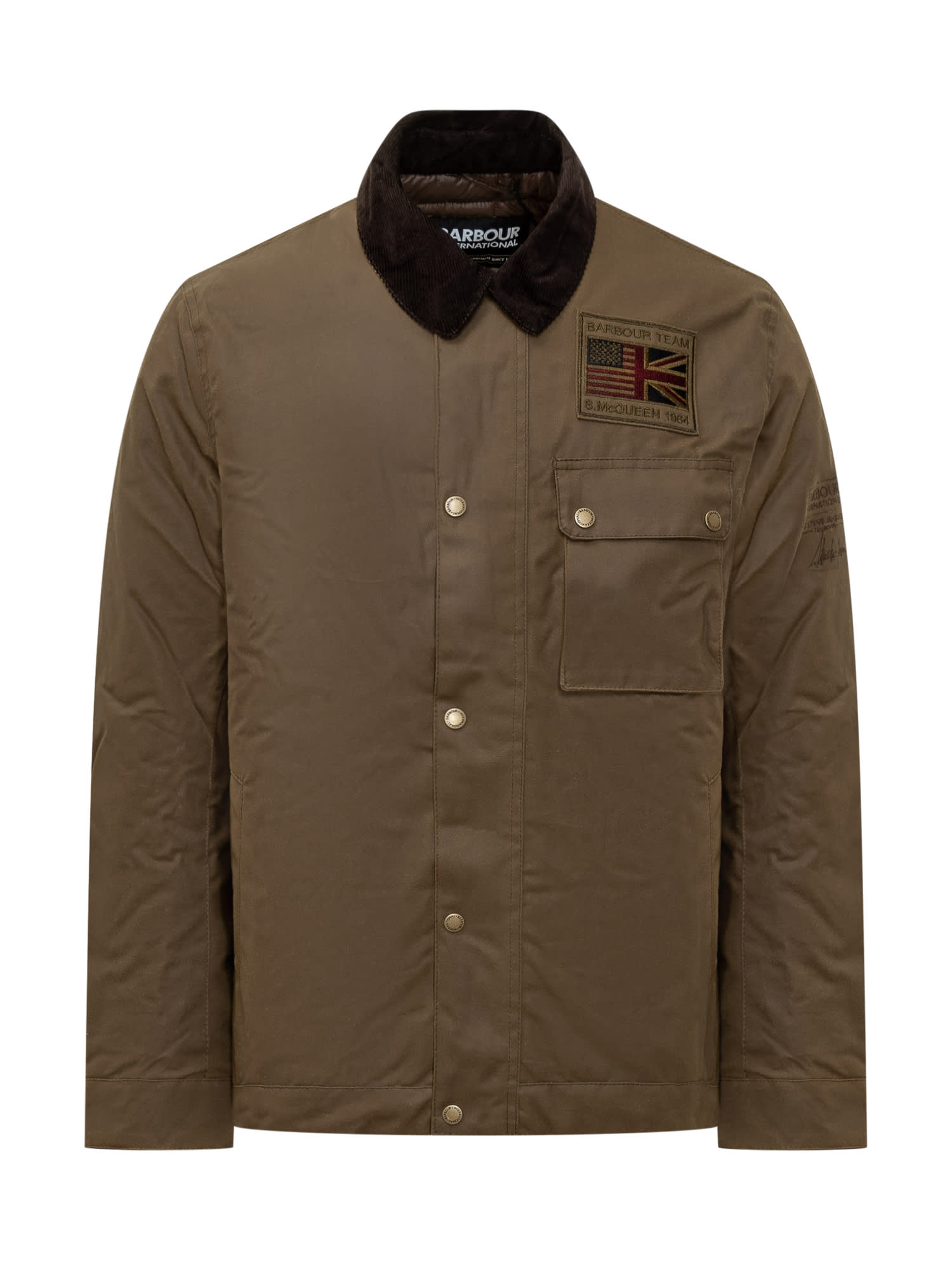 Shop Barbour Workers Wax Jacket In Sand