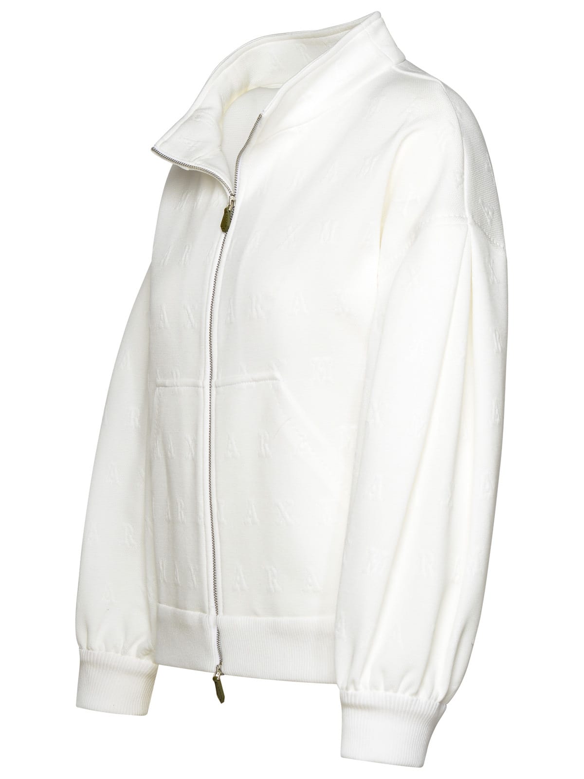 Shop Max Mara Gastone Crop Jacket In White Cotton Blend