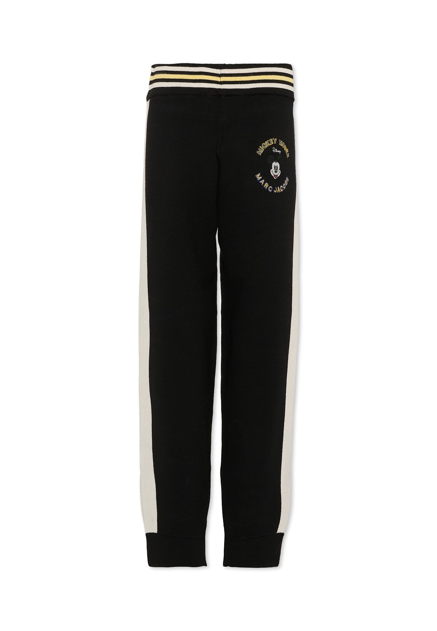 Marc Jacobs Black Trousers For Boy With Mickey Mouse In Black