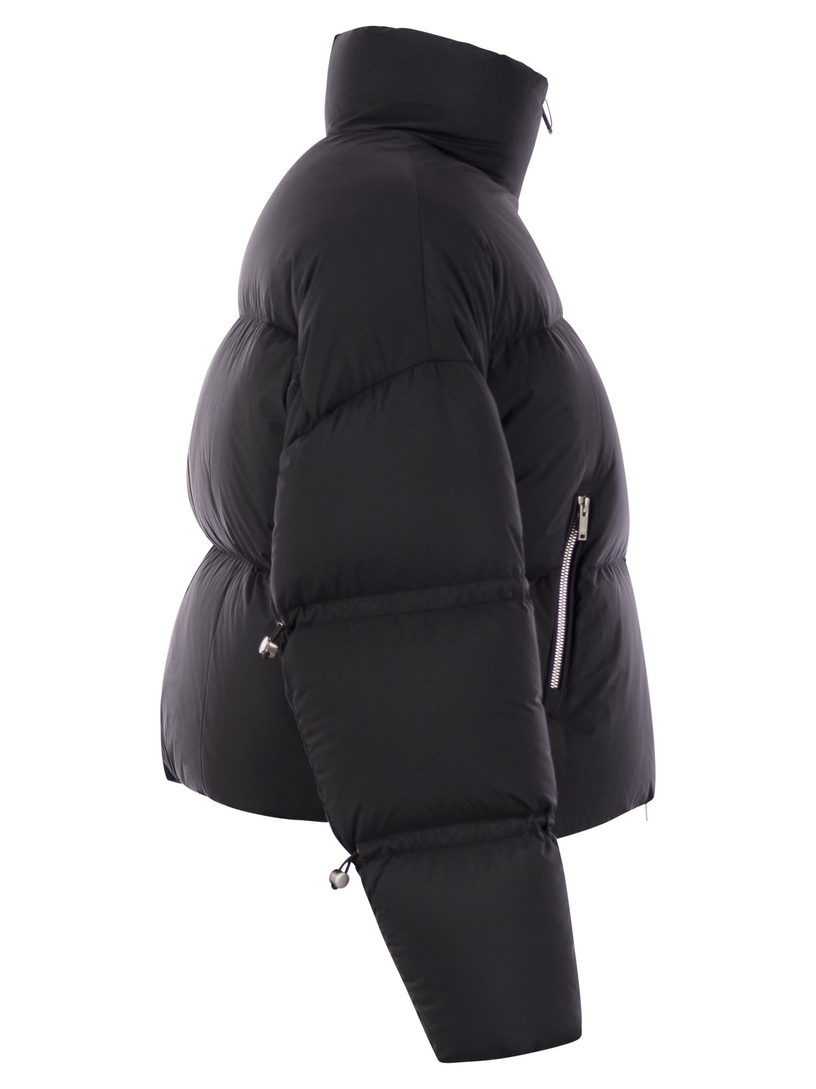 Shop Moose Knuckles Agate - Short Down Jacket In Black