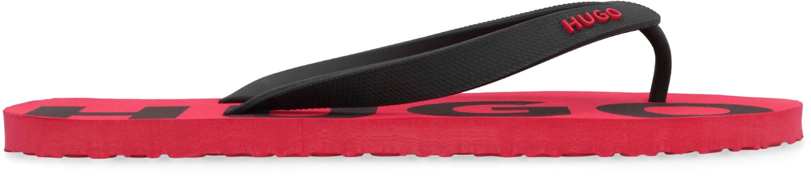 Shop Hugo Boss Logoed Rubber Flip-flop In Red