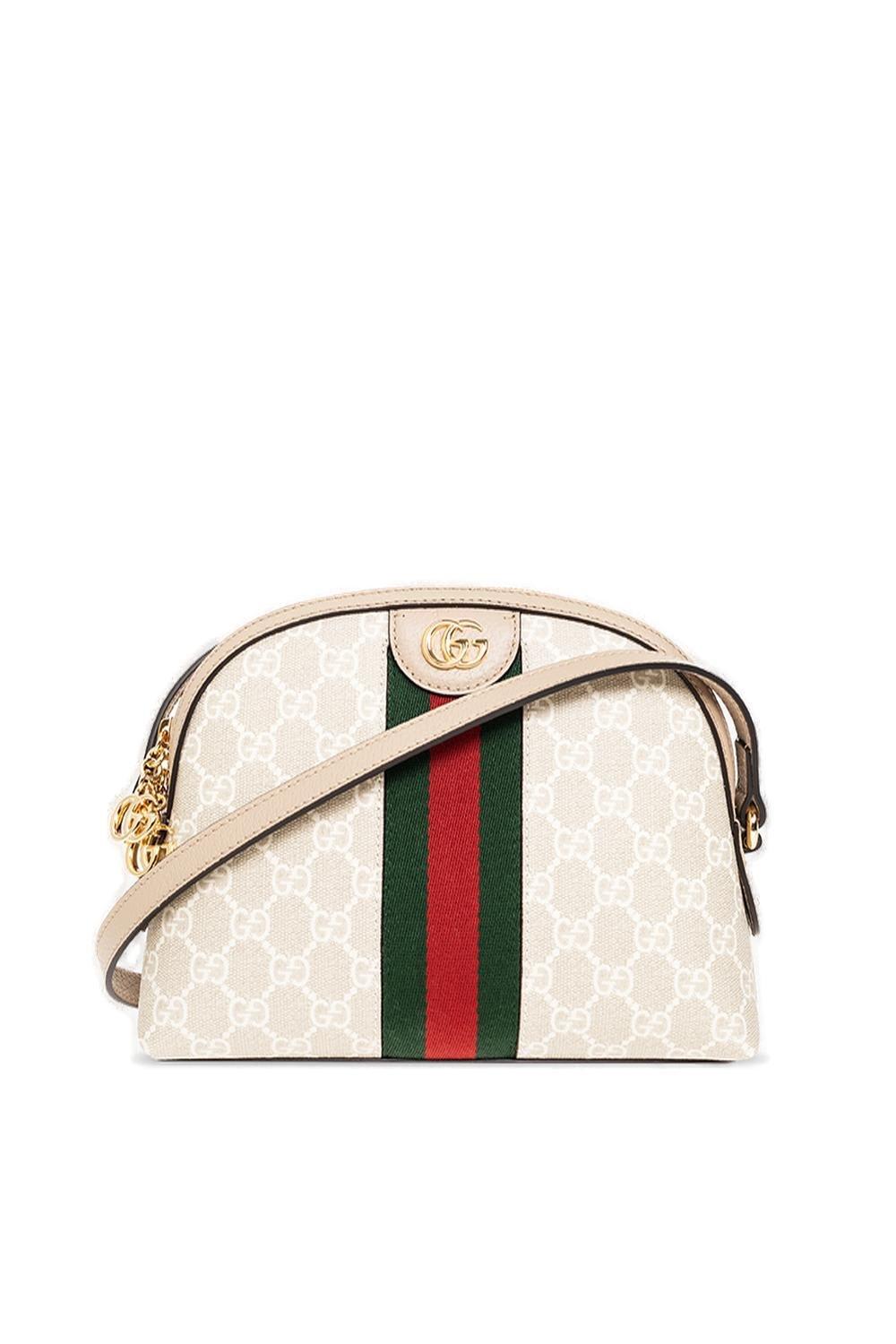 Shop Gucci Ophidia Small Shoulder Bag In Beige
