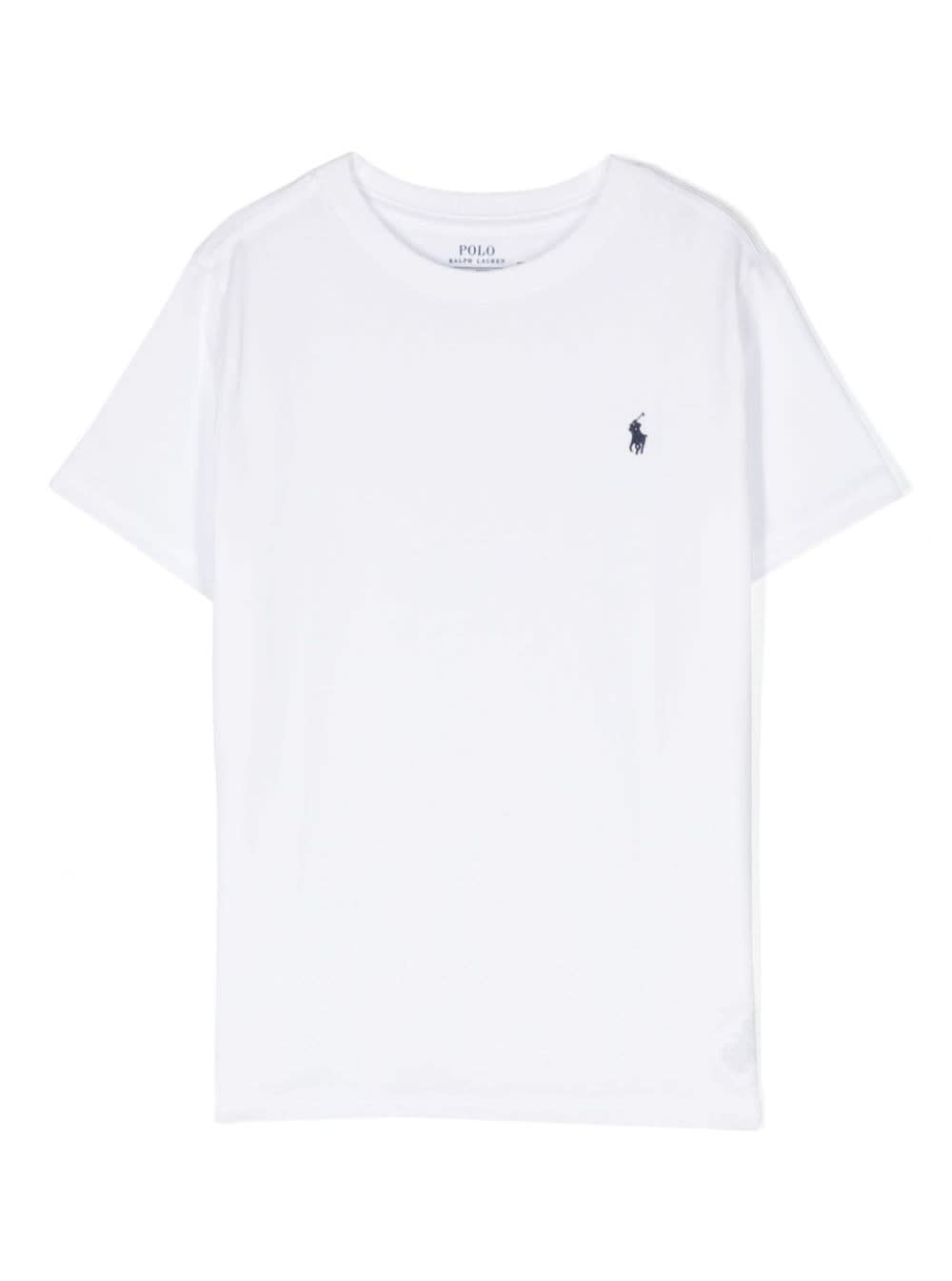 Polo Ralph Lauren Ralph Lauren Kids T-shirt Con Ricamo Polo Pony In Bianco