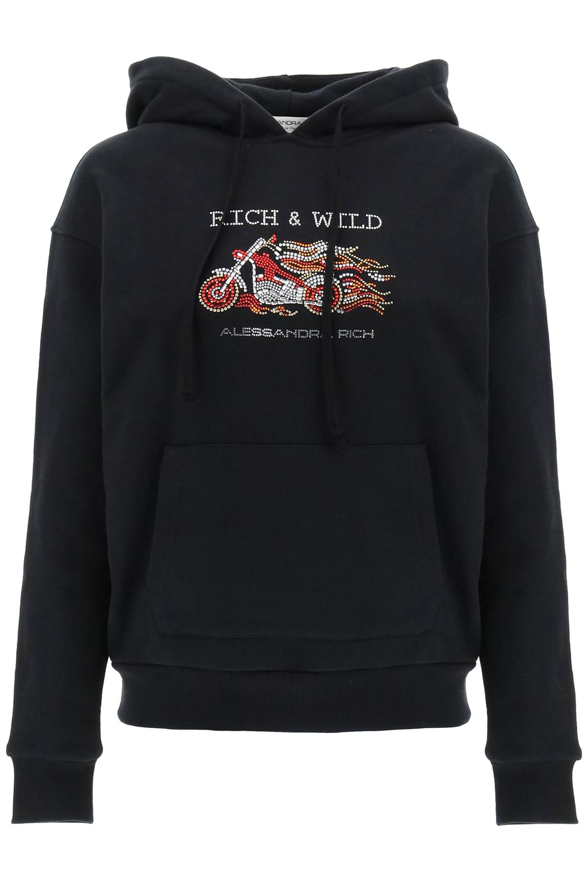 Shop Alessandra Rich Rich &amp; Wild Hoodie In Black (black)