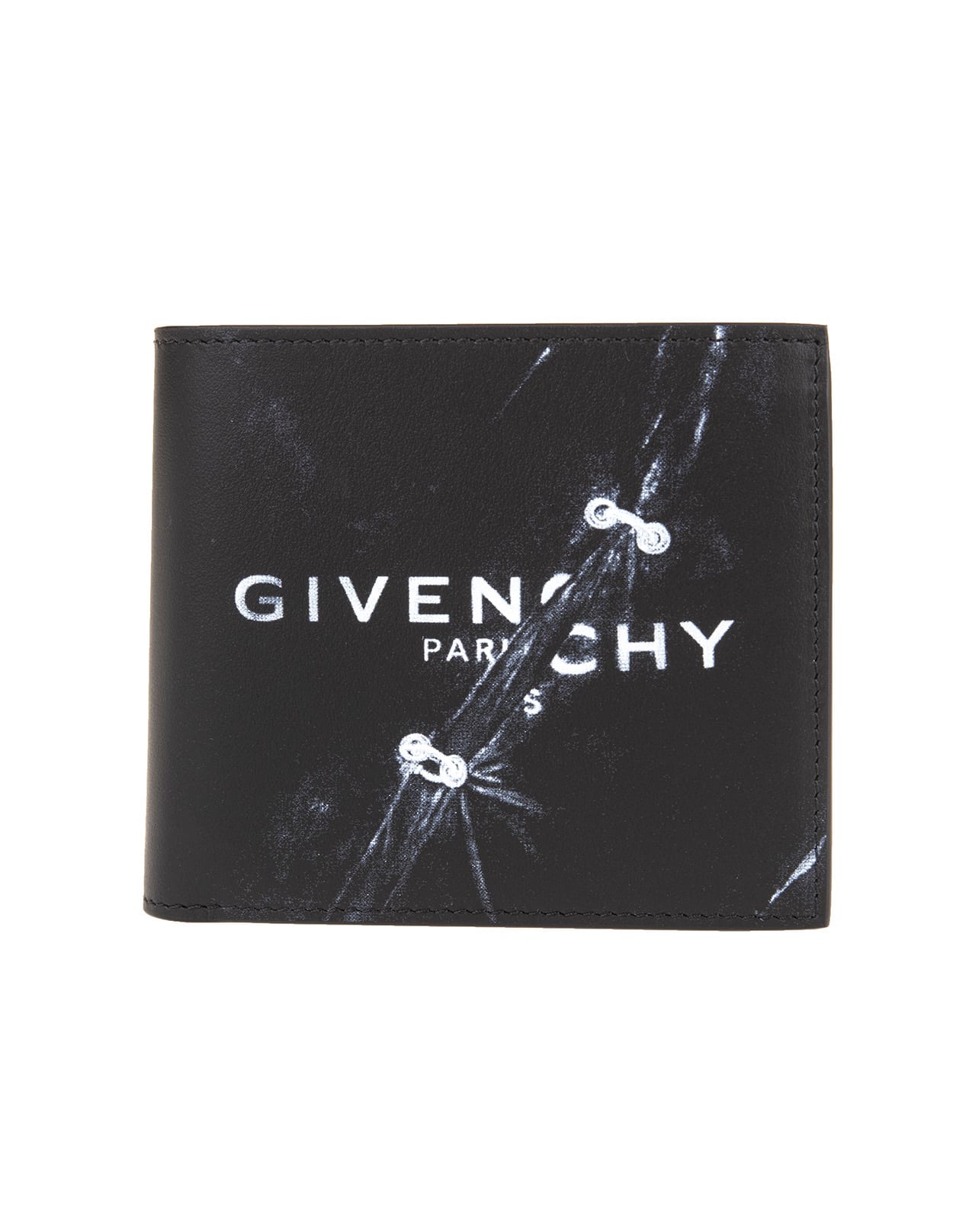 Man Givenchy Trompe Loeil Wallet In Black Leather