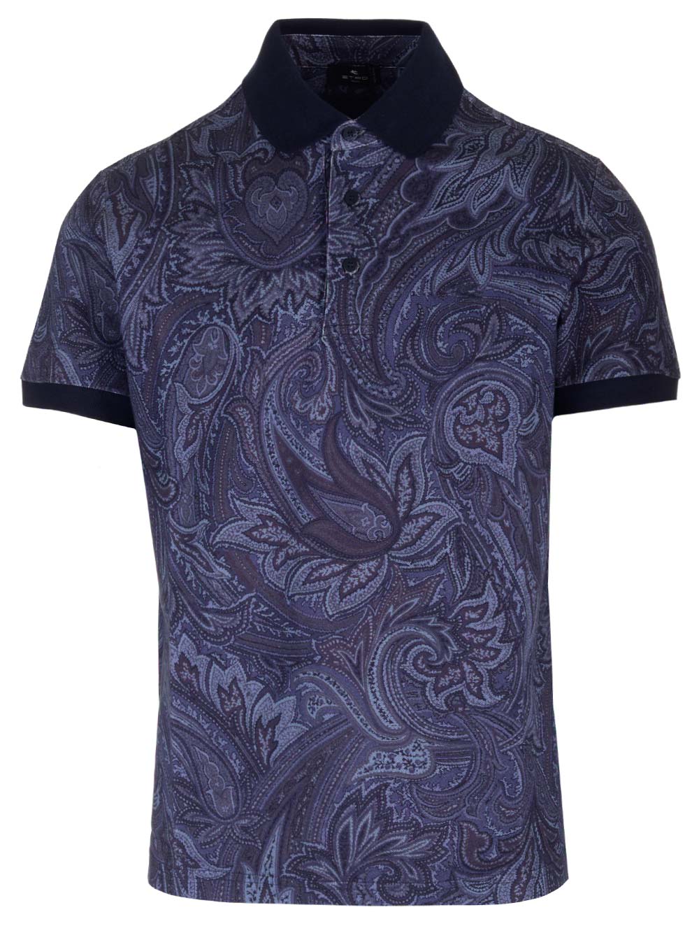 Shop Etro Pisley Polo Shirt In Blu
