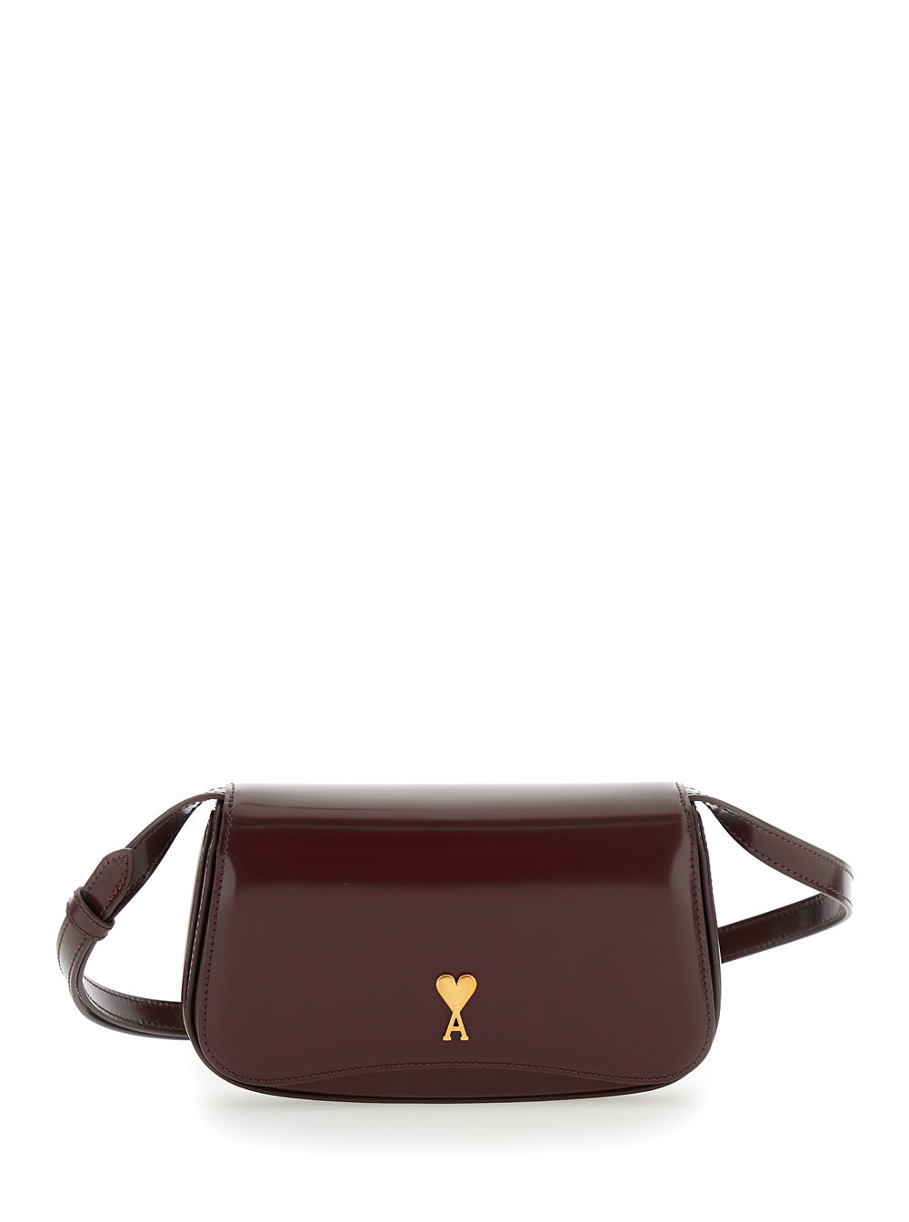 paris Paris Bordeaux Crossbody Bag With Adc Patch On The Front In Leather Woman