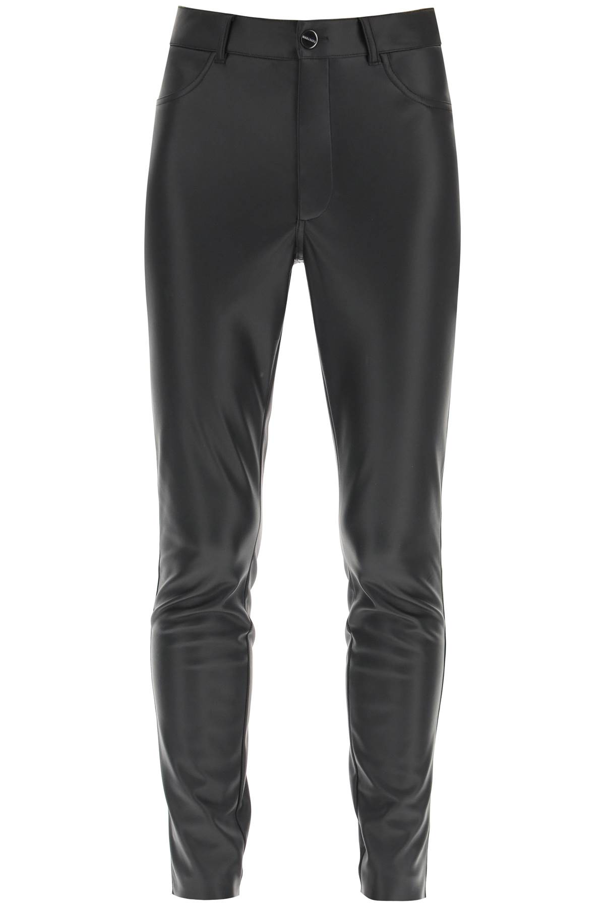 Guess By Marciano Skinny Faux Leather Trousers In Jet Black A996 (black)